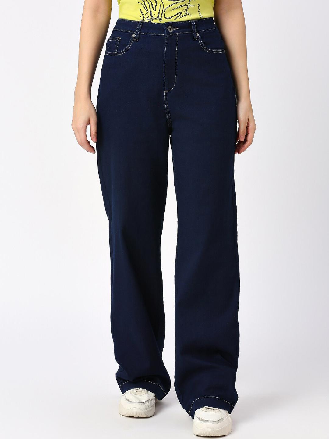 Being Human Women Flared Mid-Rise Dark Shade Clean Look Jeans