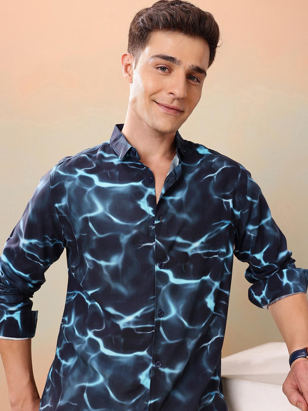 Buy Mast & Harbour Opaque Printed Casual Shirt -  - Apparel for Men