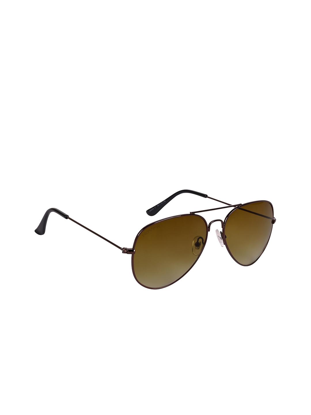 Buy NuVew Unisex Aviator Sunglasses With UV Protected Lens ES_16580 32 NW 3025A BRW BRW AV -  - Accessories for Unisex