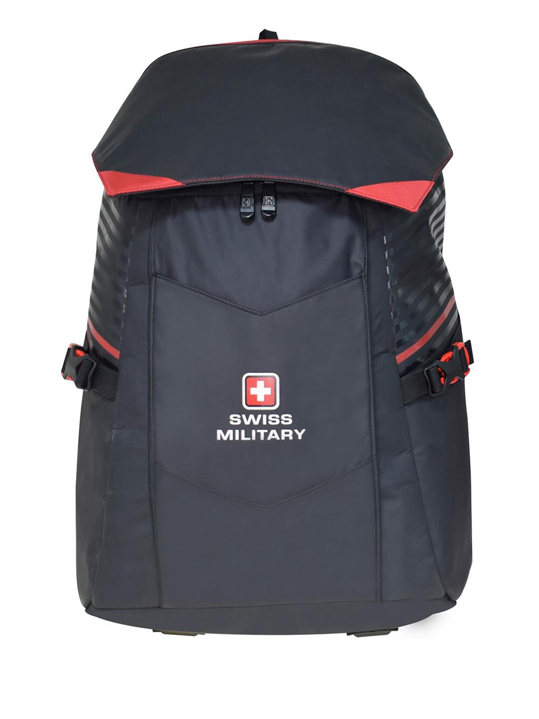 Buy SWISS MILITARY Unisex Brand Logo Backpack With Compression Straps ...