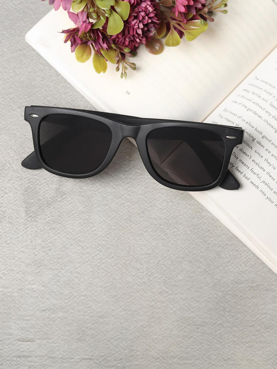 Roadster Unisex Black UV Protected Wayfarer Sunglasses - Image 1