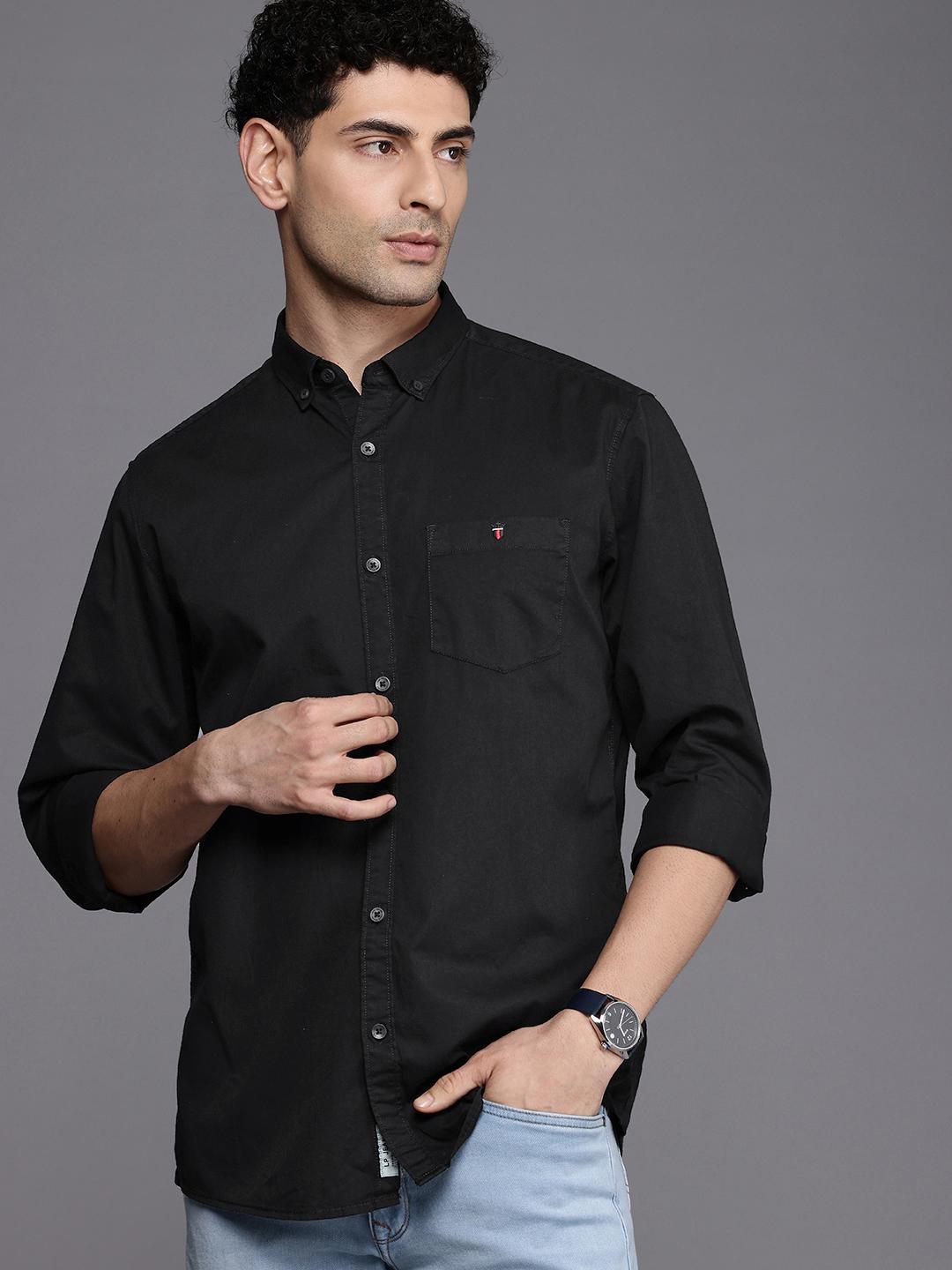 Louis Philippe Jeans Slim Fit Opaque Pure Cotton Casual Shirt