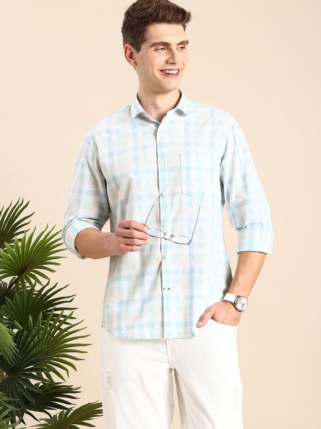 Mast & Harbour Men Standard Checked Casual Shirt