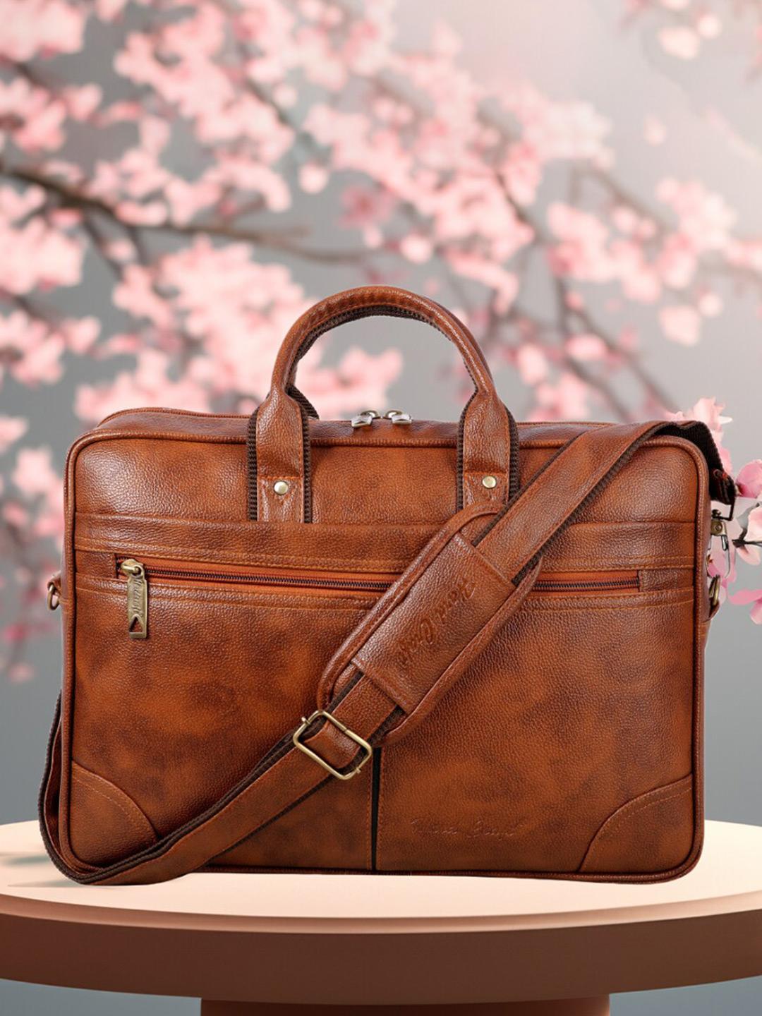 HARD CRAFT Men Laptop Bag With Detachable Sling Strap