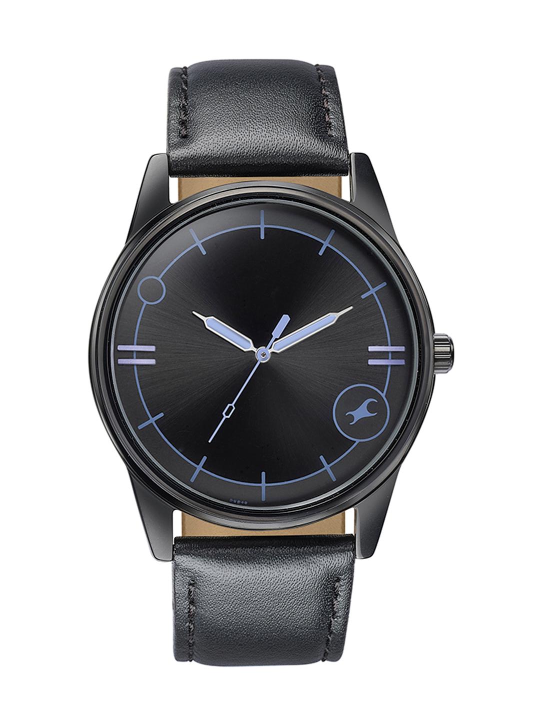 Buy Fastrack Men Grace Leather Analogue Watch 3305NL02 Black -  - Accessories for Men