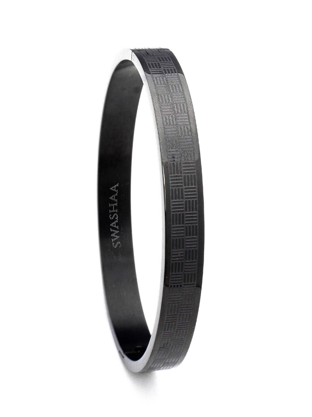 Buy SWASHAA Men Stainless Steel Kada Bracelet - - Accessories for Men