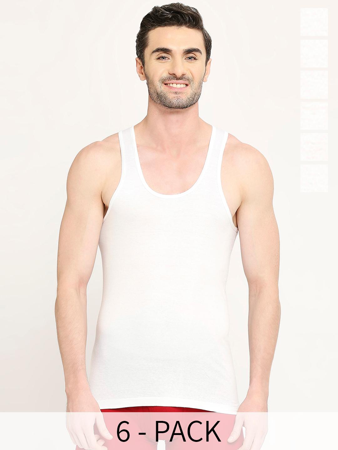 Buy VIP Pack Of 6 Pure Cotton Basic Innerwear Vests -  - Apparel for Men