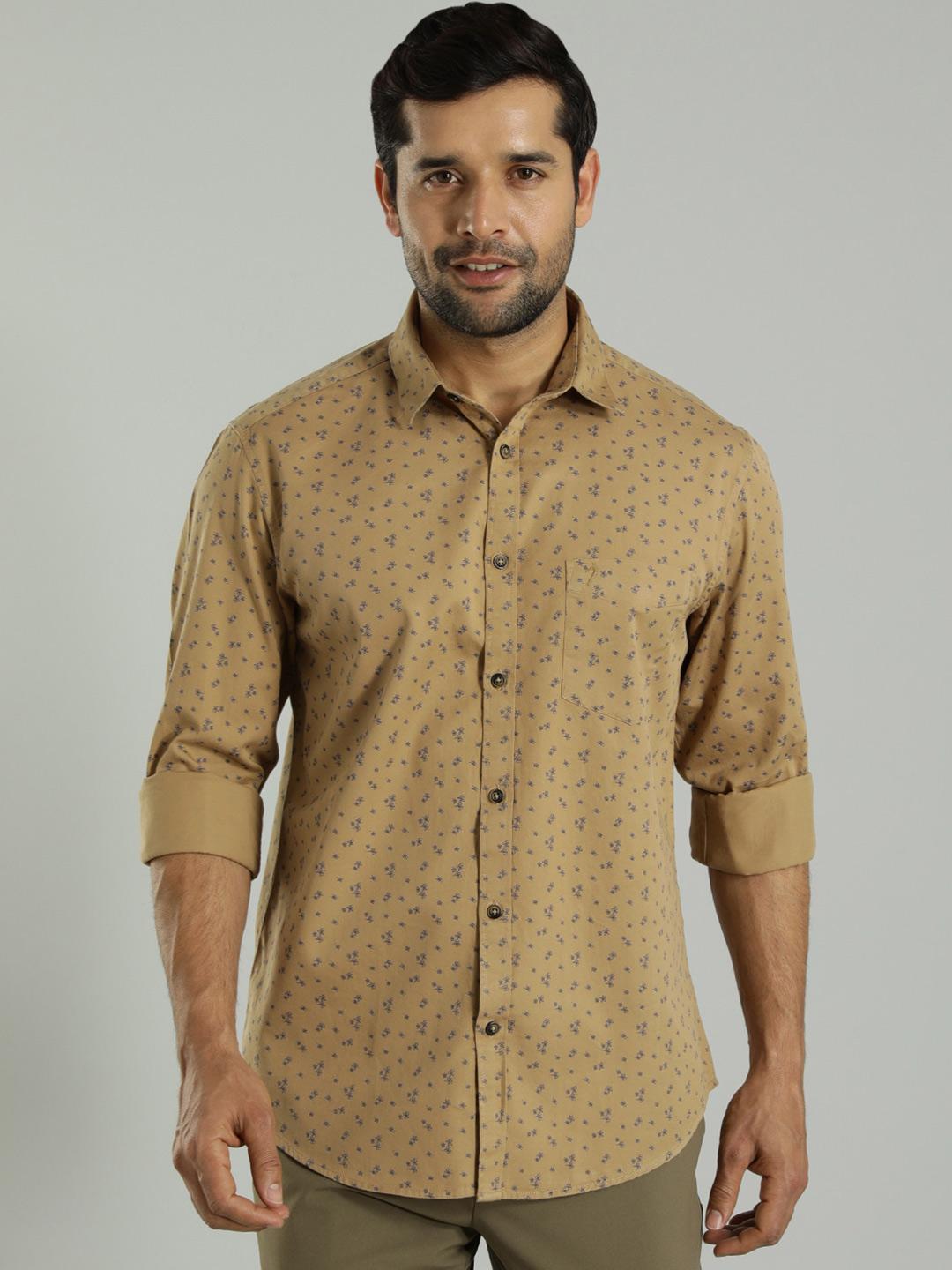Indian Terrain India Slim Fit Floral Printed Spread Collar Shirt
