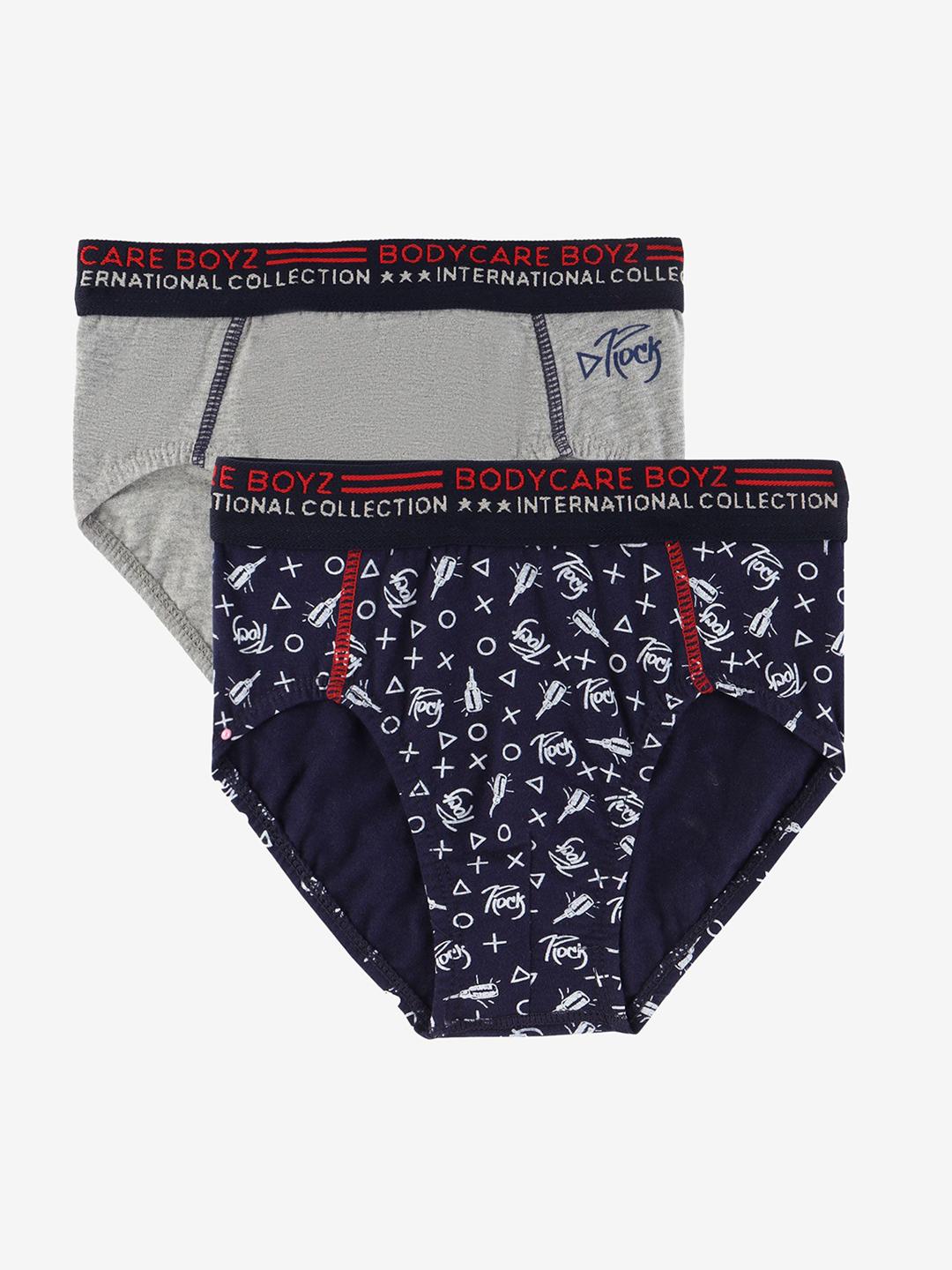 Buy Bodycare Boys Pack Of 2 Printed Basic Briefs KGA2069PNVG PK005 - - Apparel for Boys