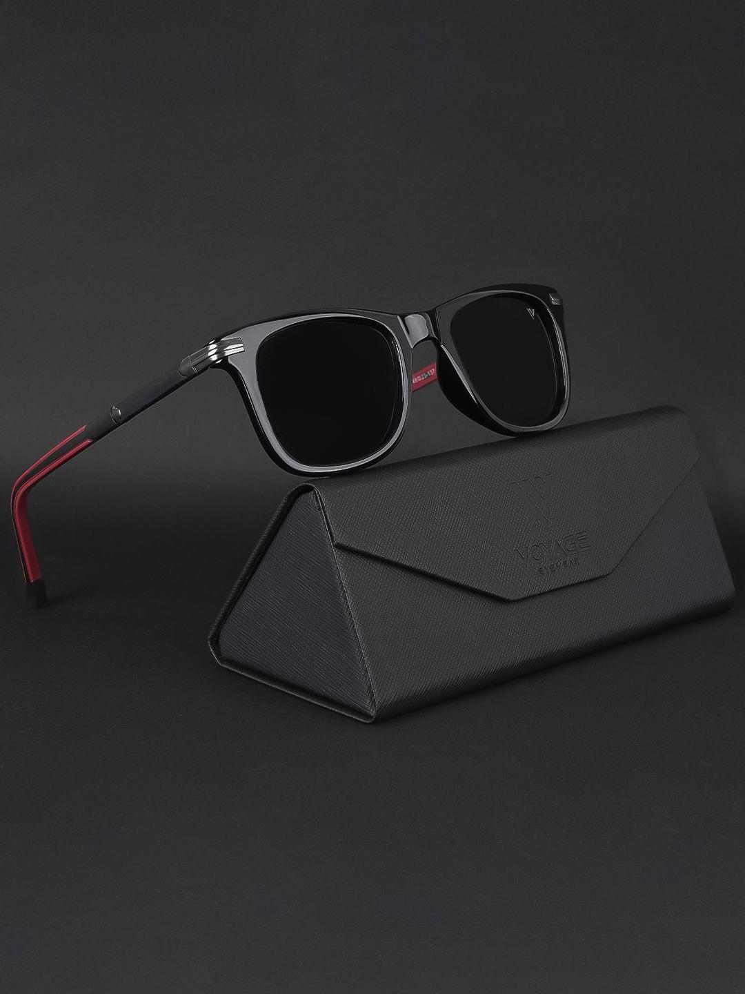 Buy Voyage Unisex Black Wayfarer Sunglasses Polarised And UV Protected Lens - - Accessories for Unisex