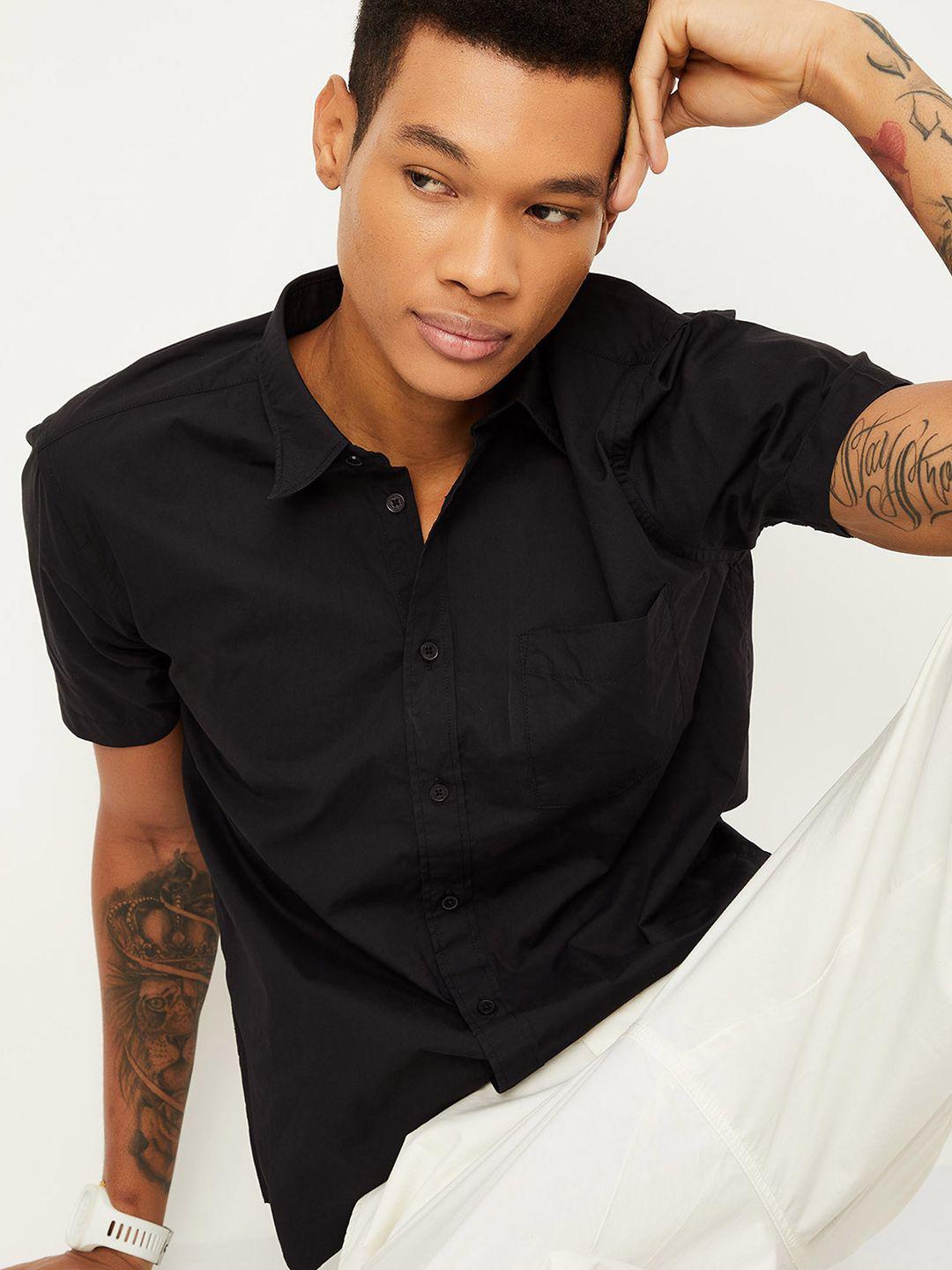 max Spread Collar Pure Cotton Casual Shirt