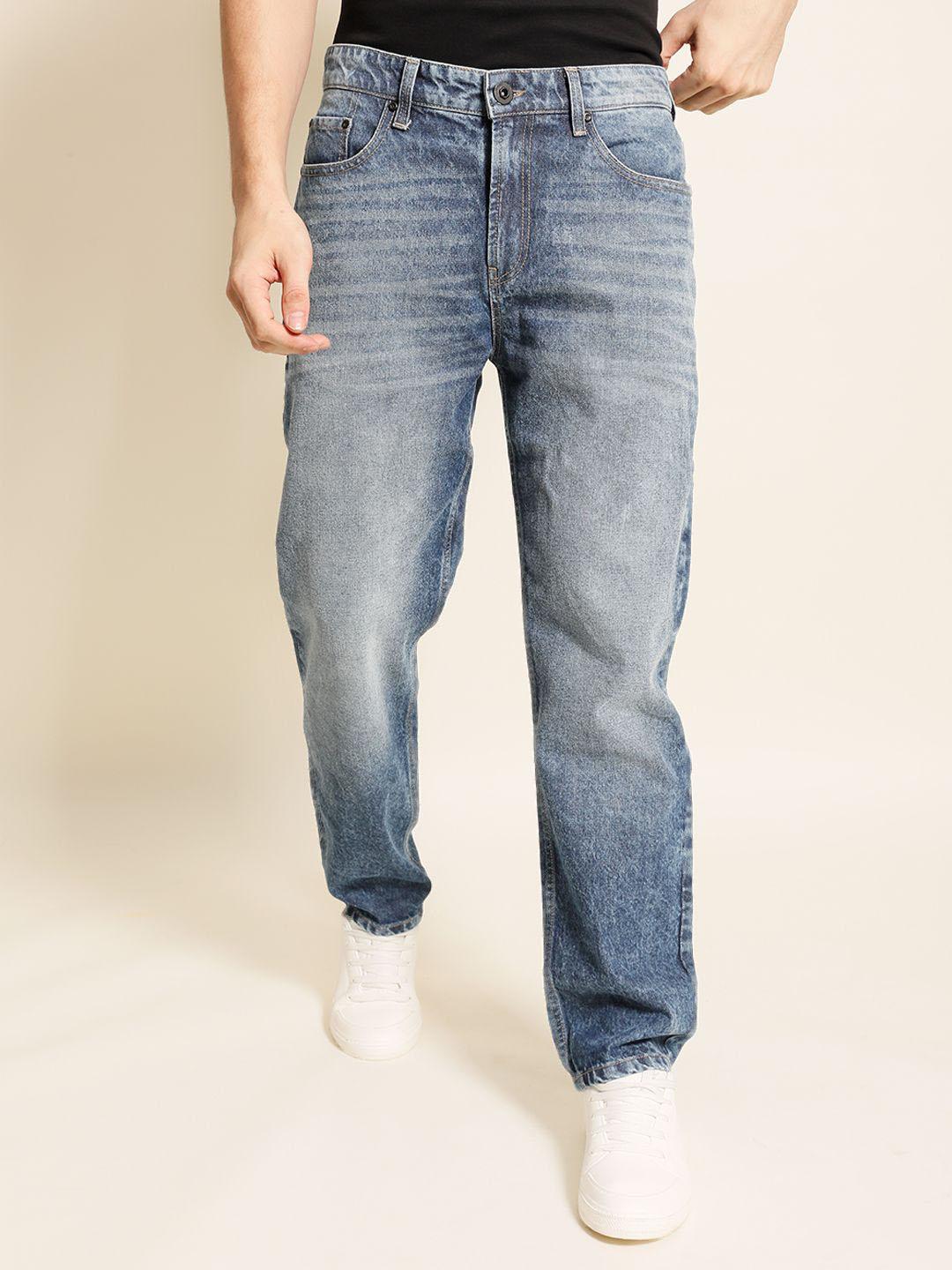The Roadster Lifestyle Co. The Lifestyle Co Men Relaxed-Fit Mid Rise Light Fade Jeans