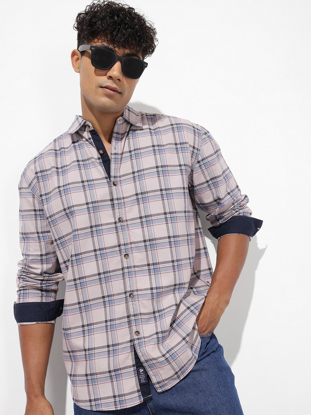 The Roadster Lifestyle Co. Checked Relaxed Fit Shirt