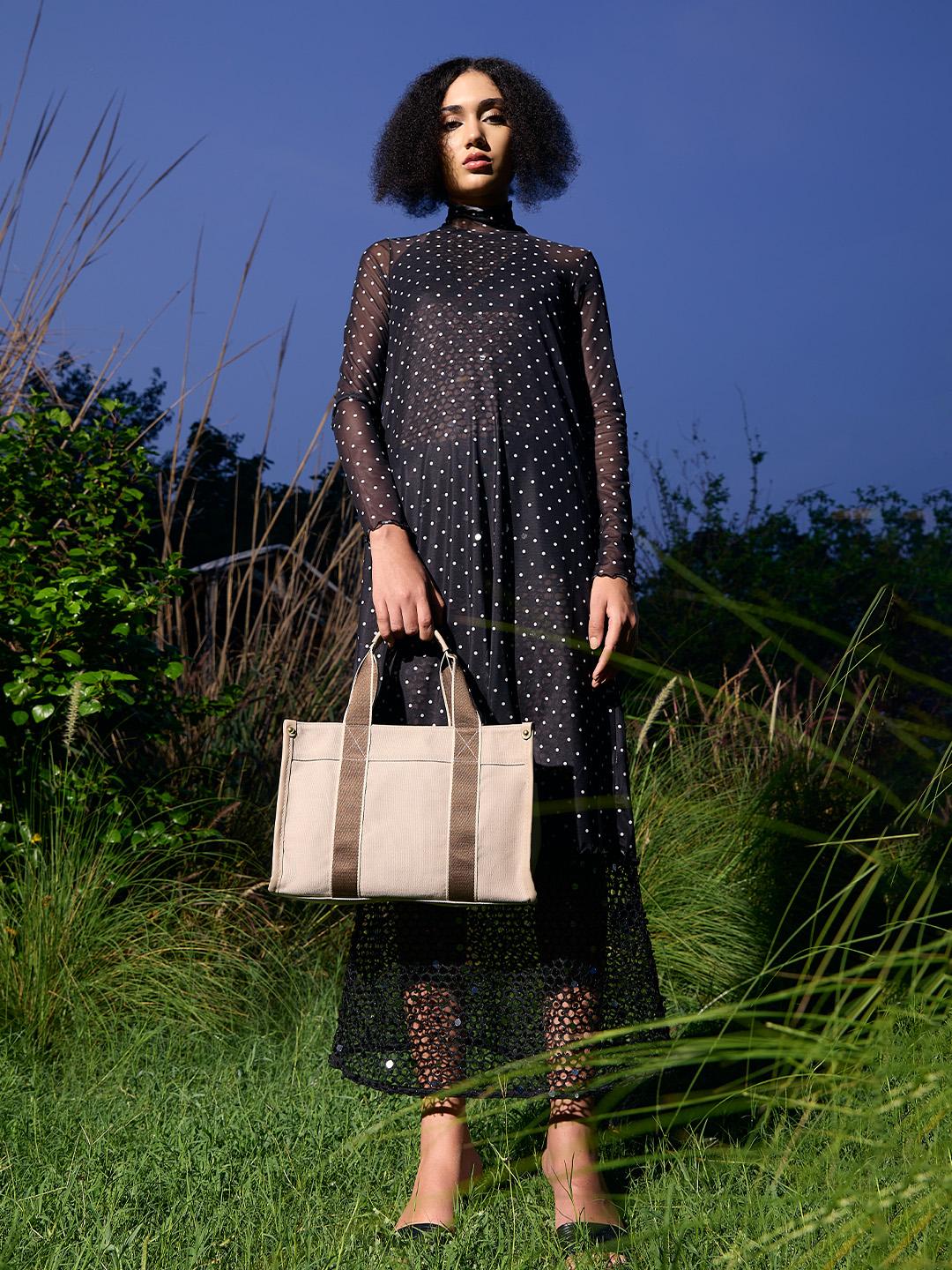 Buy Lino Perros Self Design Structured Handheld Bag - - Accessories for Women