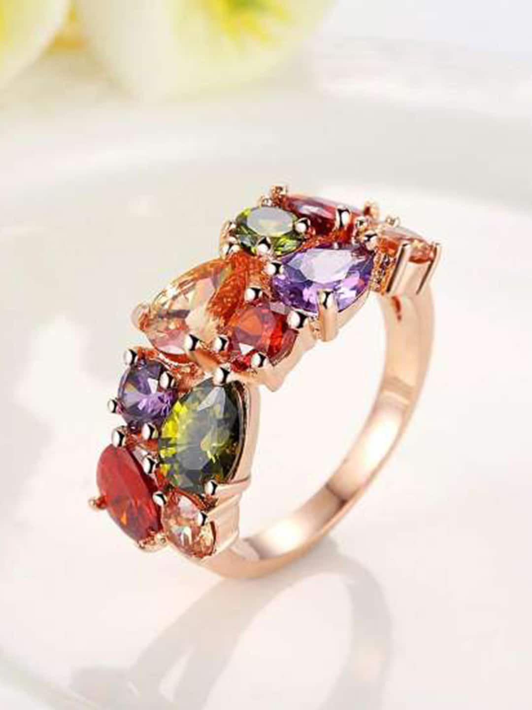 Buy YouBella Rose Gold Plated Stone Studded Finger Ring -  - Accessories for Women