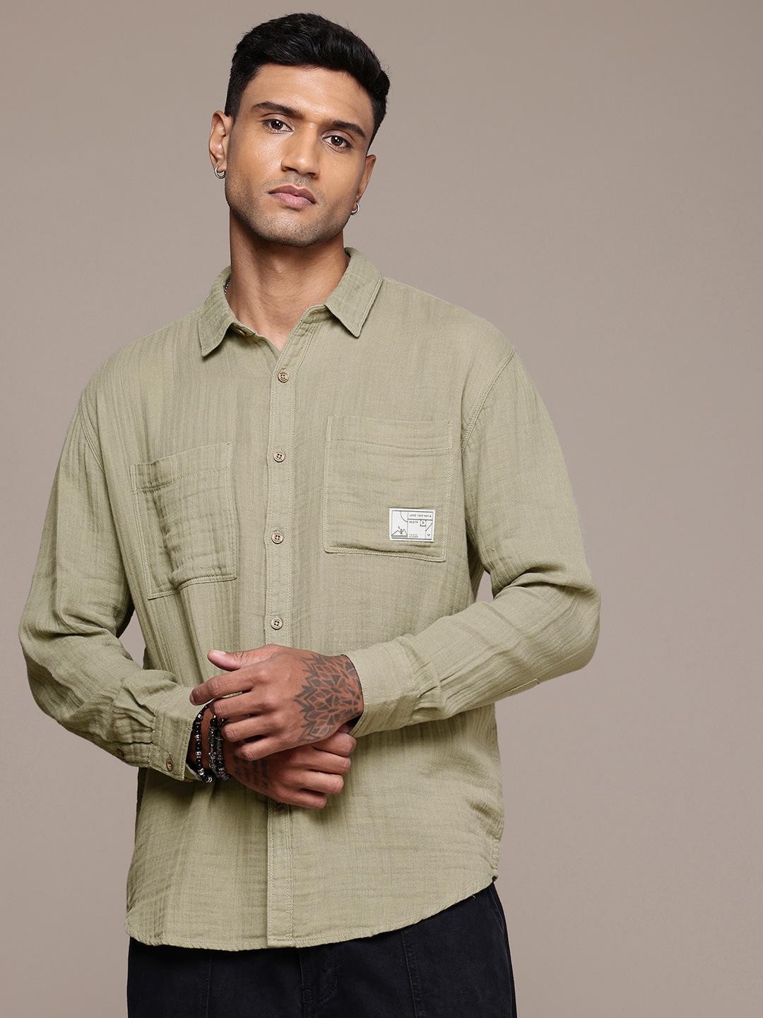 Roadster Men Relaxed Fit Pure Cotton Casual Shirt