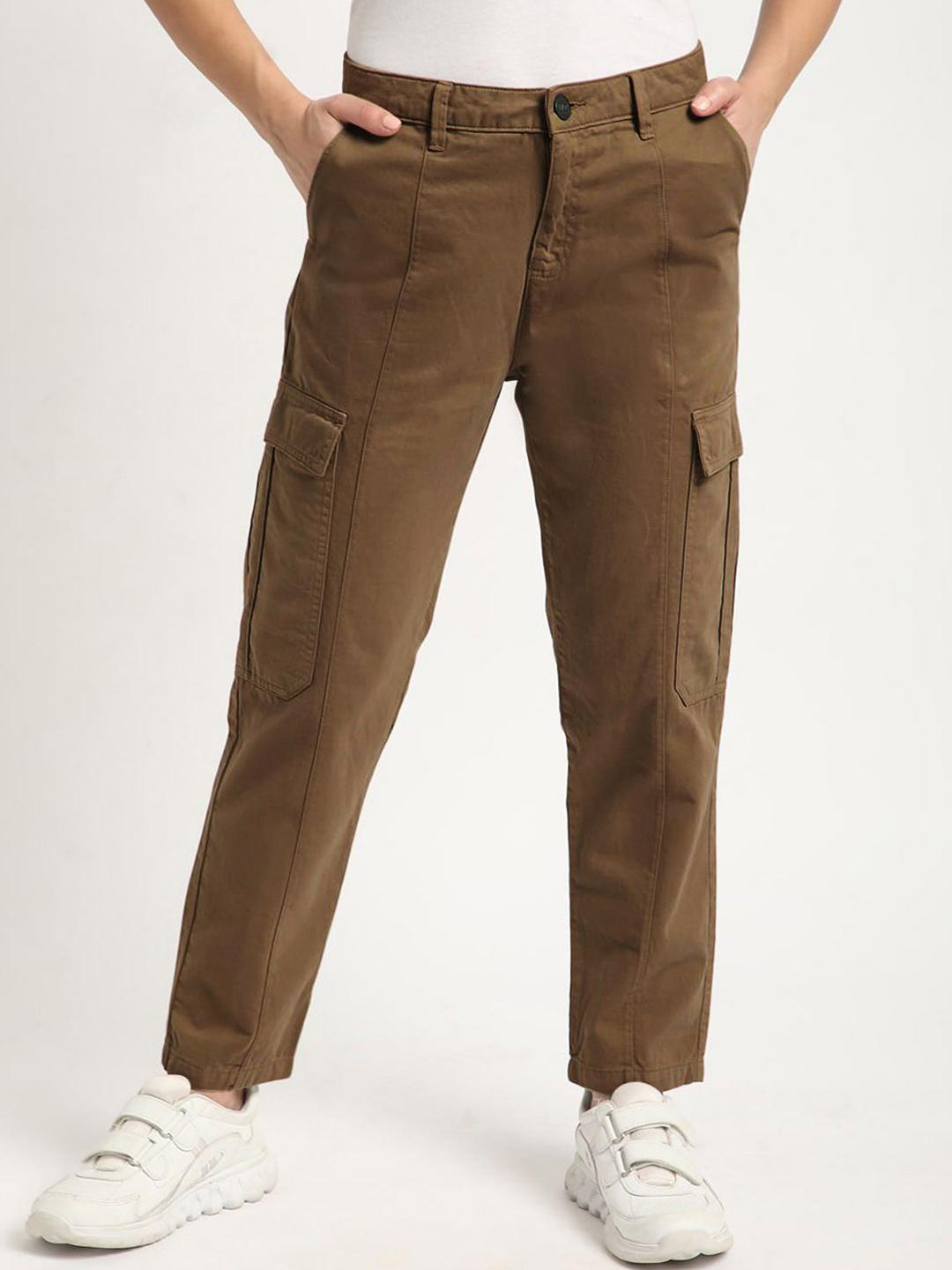 Buy IVOC Women Panelled Cotton Cargo Trousers Jeans for Women — free download