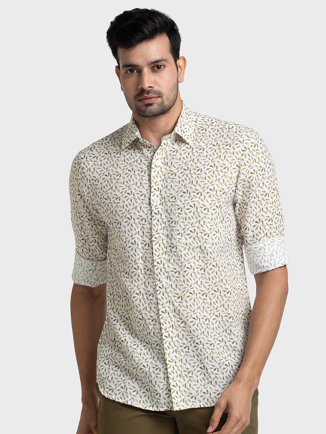 ColorPlus Men Tailored Fit Floral Opaque Printed Casual Shirt