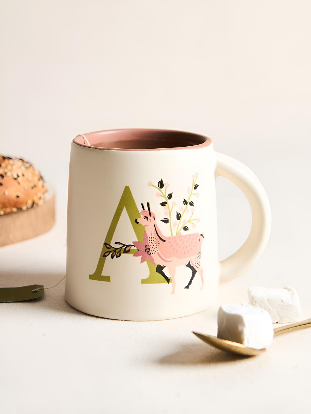 Buy Chumbak Off White Animal Print Ceramic Handmade Mug 300ml -  - Home for Unisex