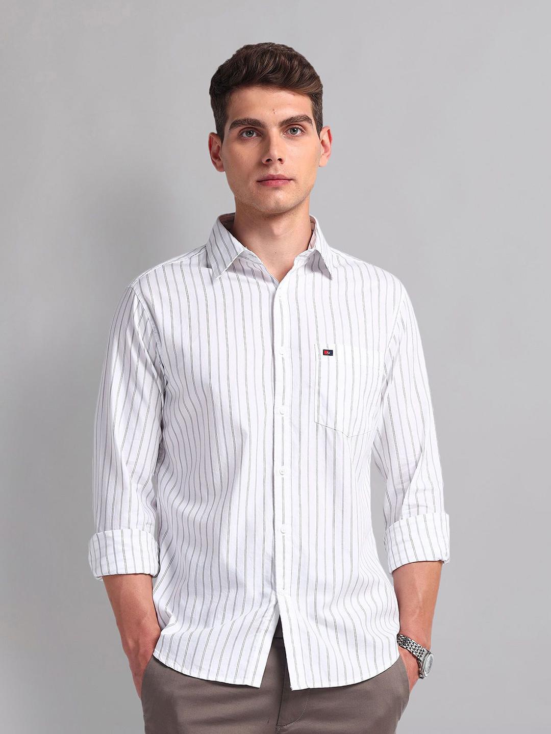 AD By Arvind Men Slim Fit Striped Casual Shirt