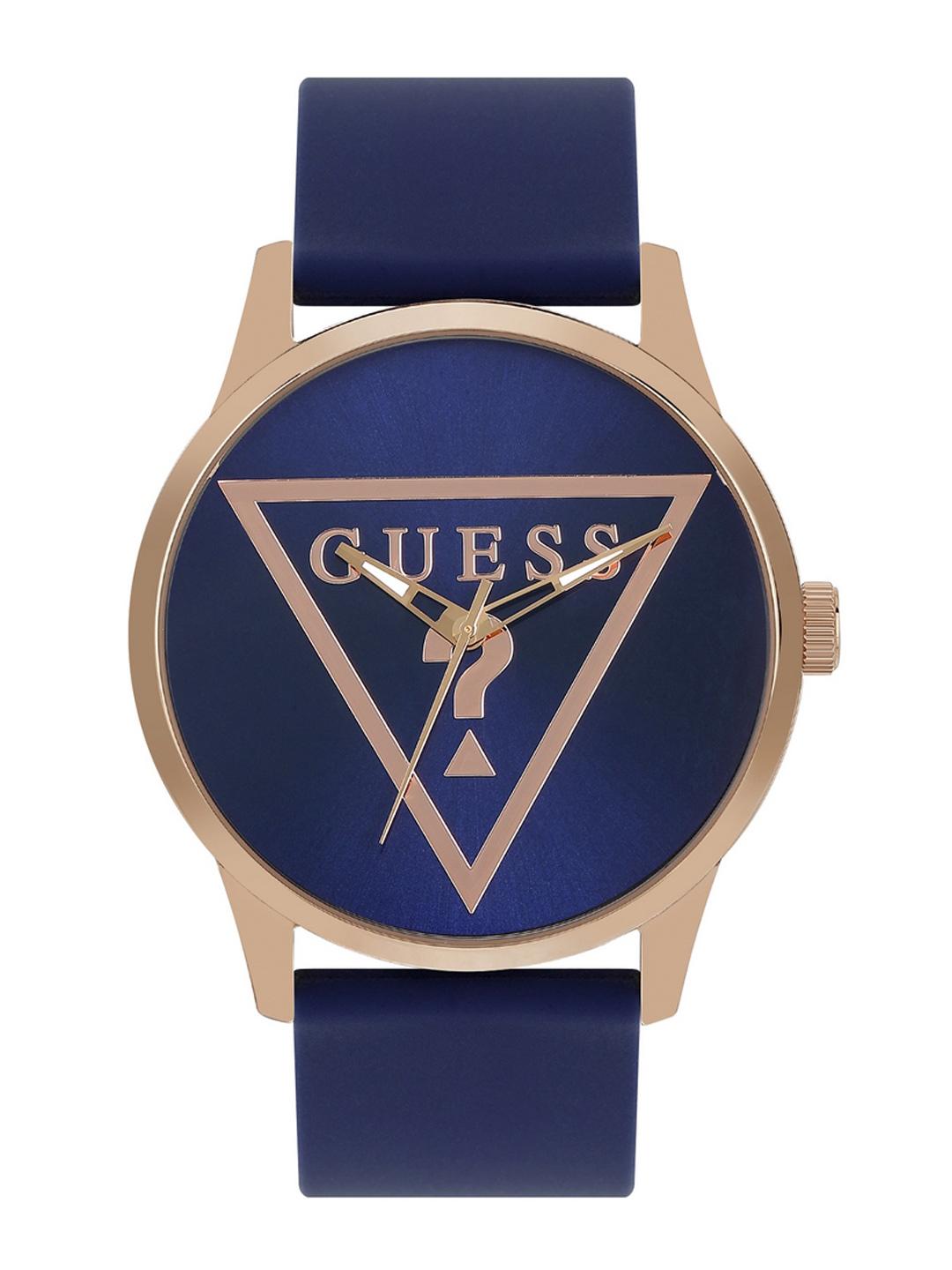 Buy GUESS Round 43mm Blue Dial Analog Men Watch U1409G4M - - Accessories for Men