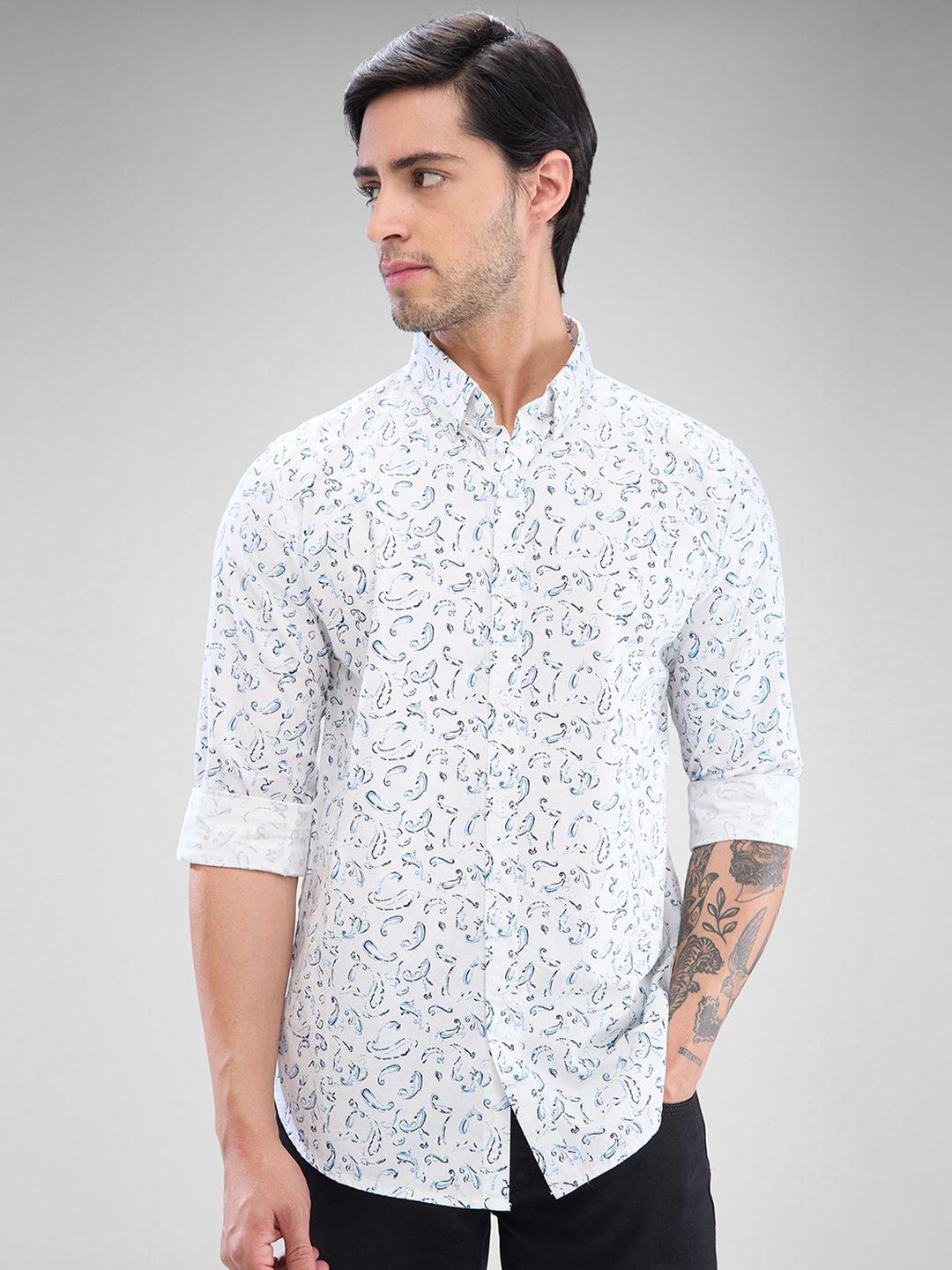 SPYKAR Men Slim Fit Conversational Printed Pure Cotton Casual Shirt