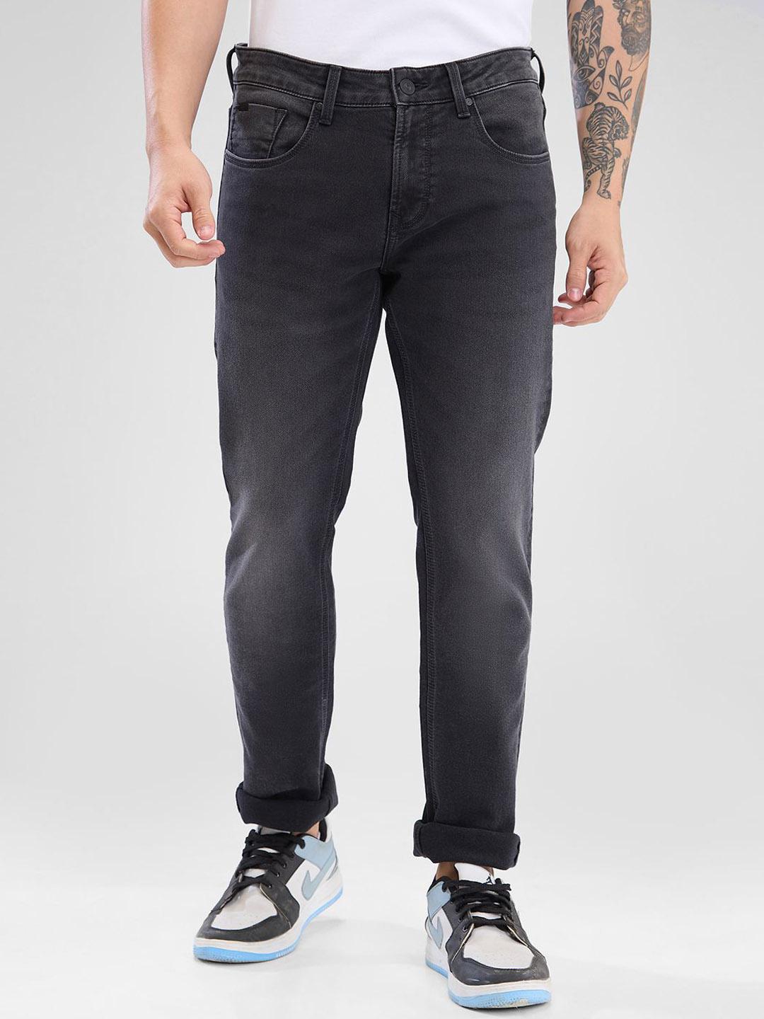 SPYKAR Men Slim Fit Low-Rise Heavy Fade Clean Look Stretchable Jeans