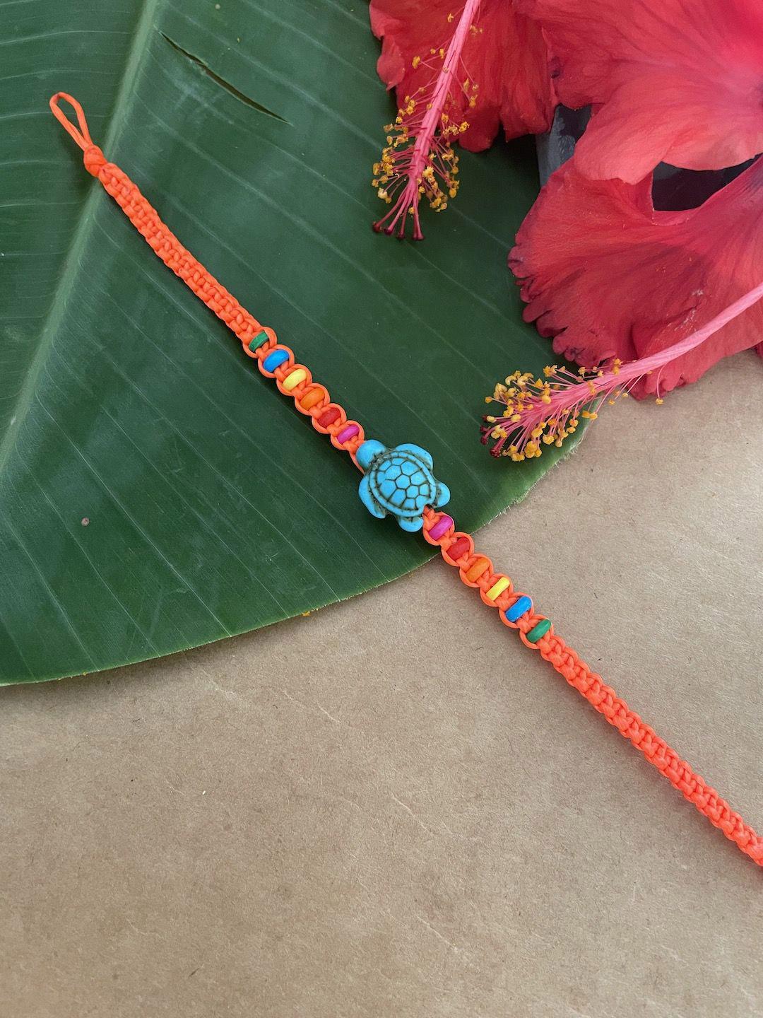 Buy Digital Dress Room Turtle Beaded Thread Rakhi - Rakhi for Men ...