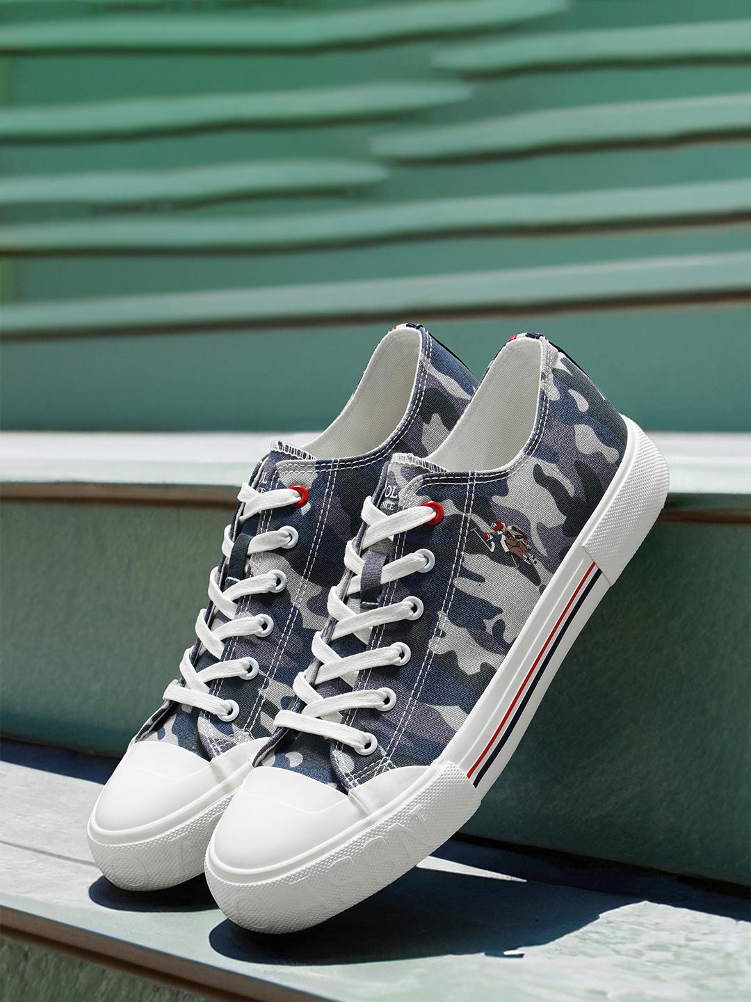 U.S. Polo Assn. Paolo Men Printed Classics Canvas Lace-Up Sneakers - Image 1