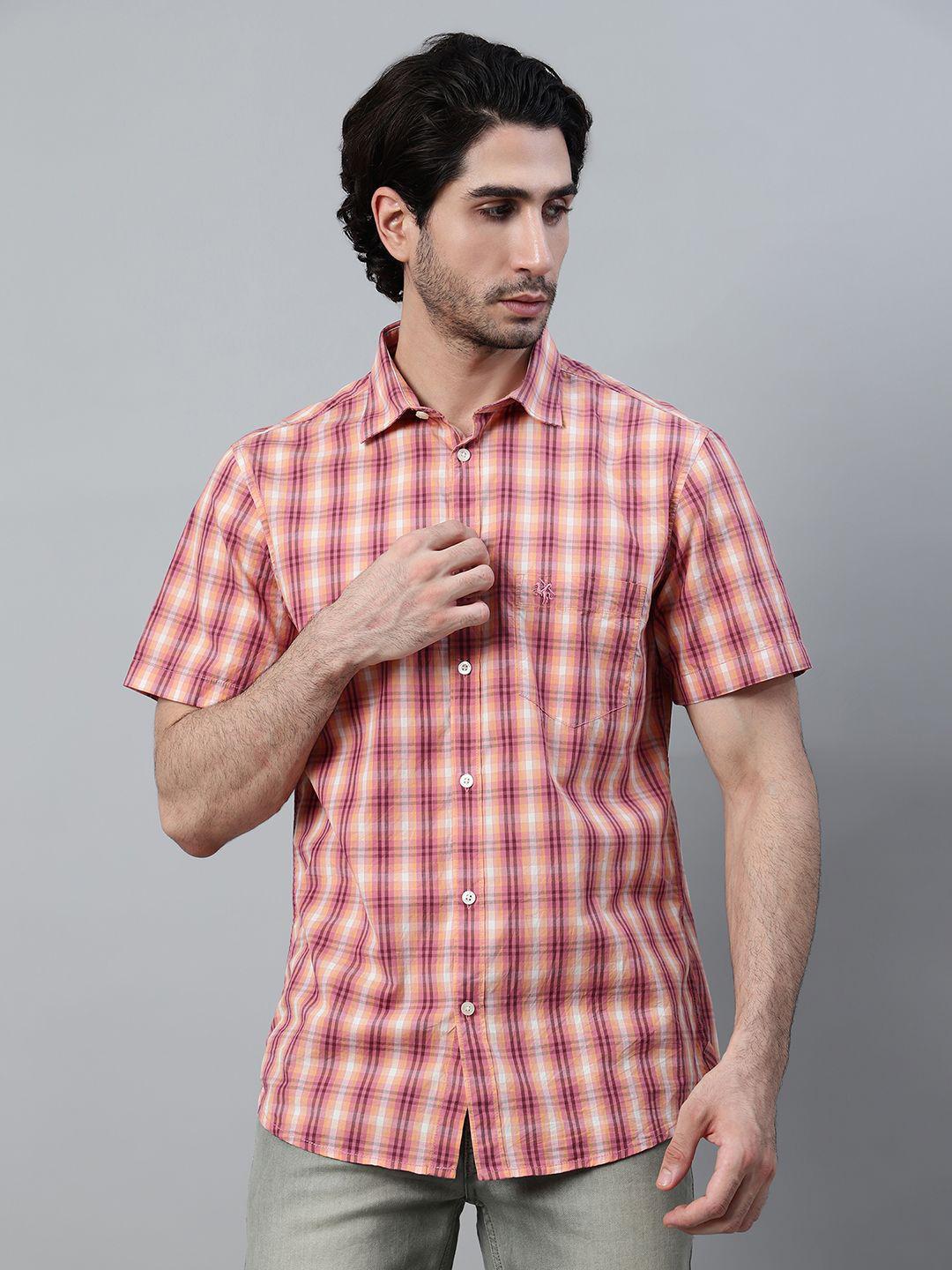 Cantabil Men Tartan Checks Opaque Casual Shirt