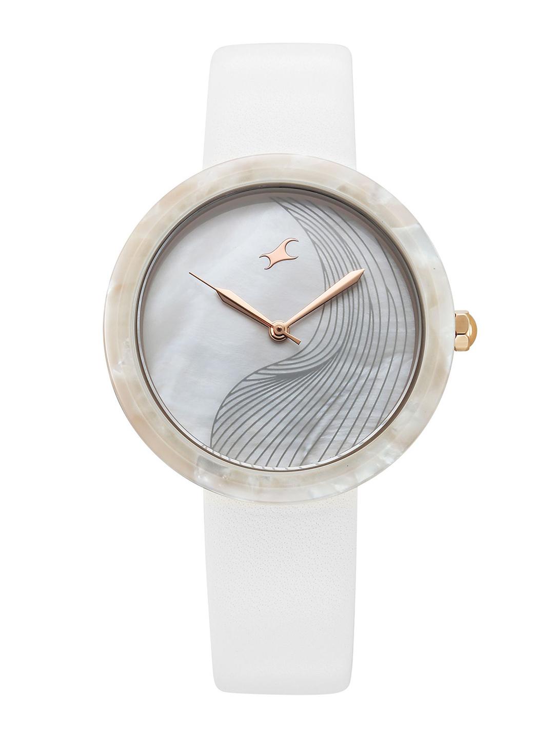 Buy Fastrack Younique Quartz Analog White Mother Of Pearl Dial Watch For Girls 68035kl01 - - Accessories for Girls