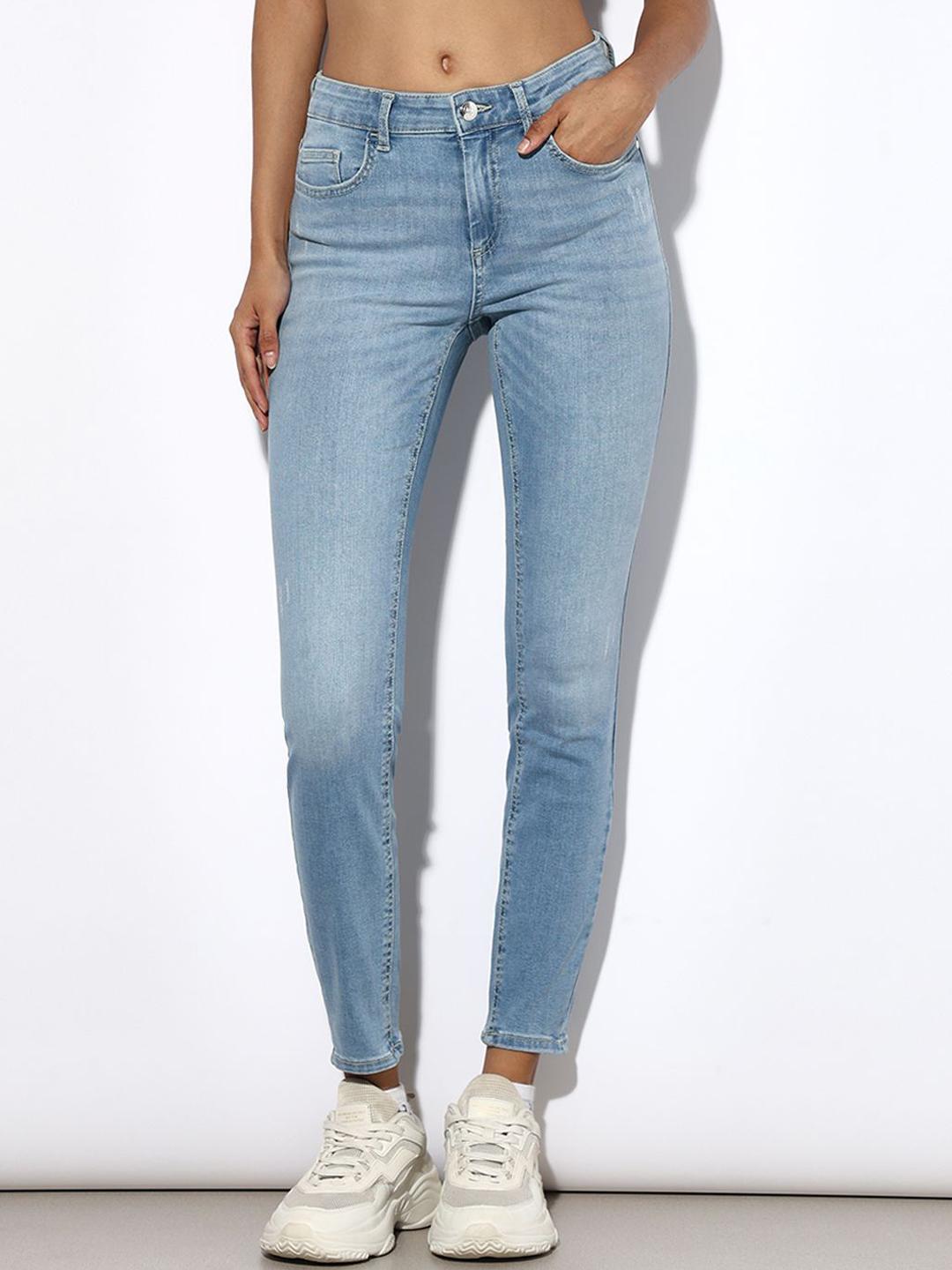 ONLY Women Skinny Fit Heavy Fade Stretchable Jeans