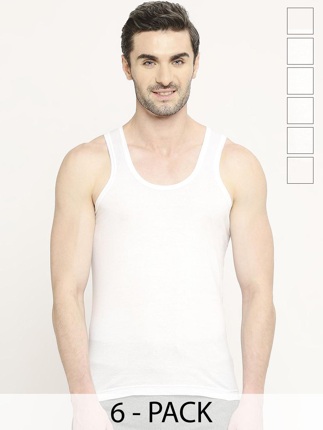 Buy VIP Pack Of 6 Sleeveless Cotton Innerwear Vests VP MI VS COLFN 10P PO6 80 - - Apparel for Men
