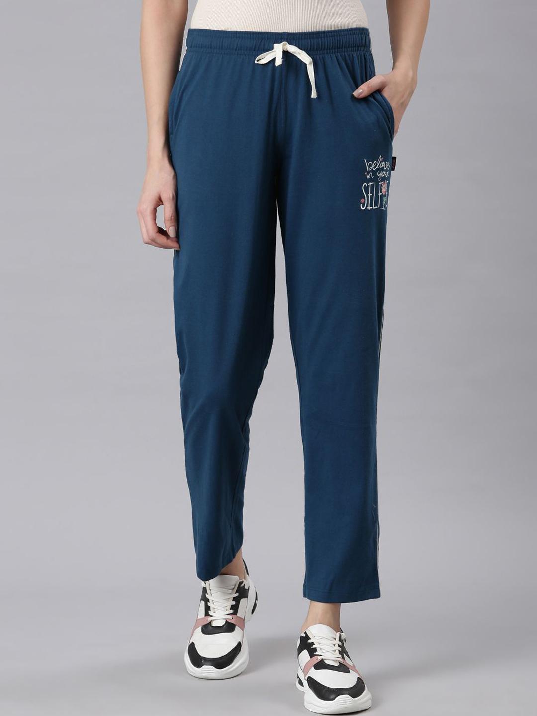 Grey Mid Rise Regular Fit Cotton Women's Track Pants by Being Human Clothing