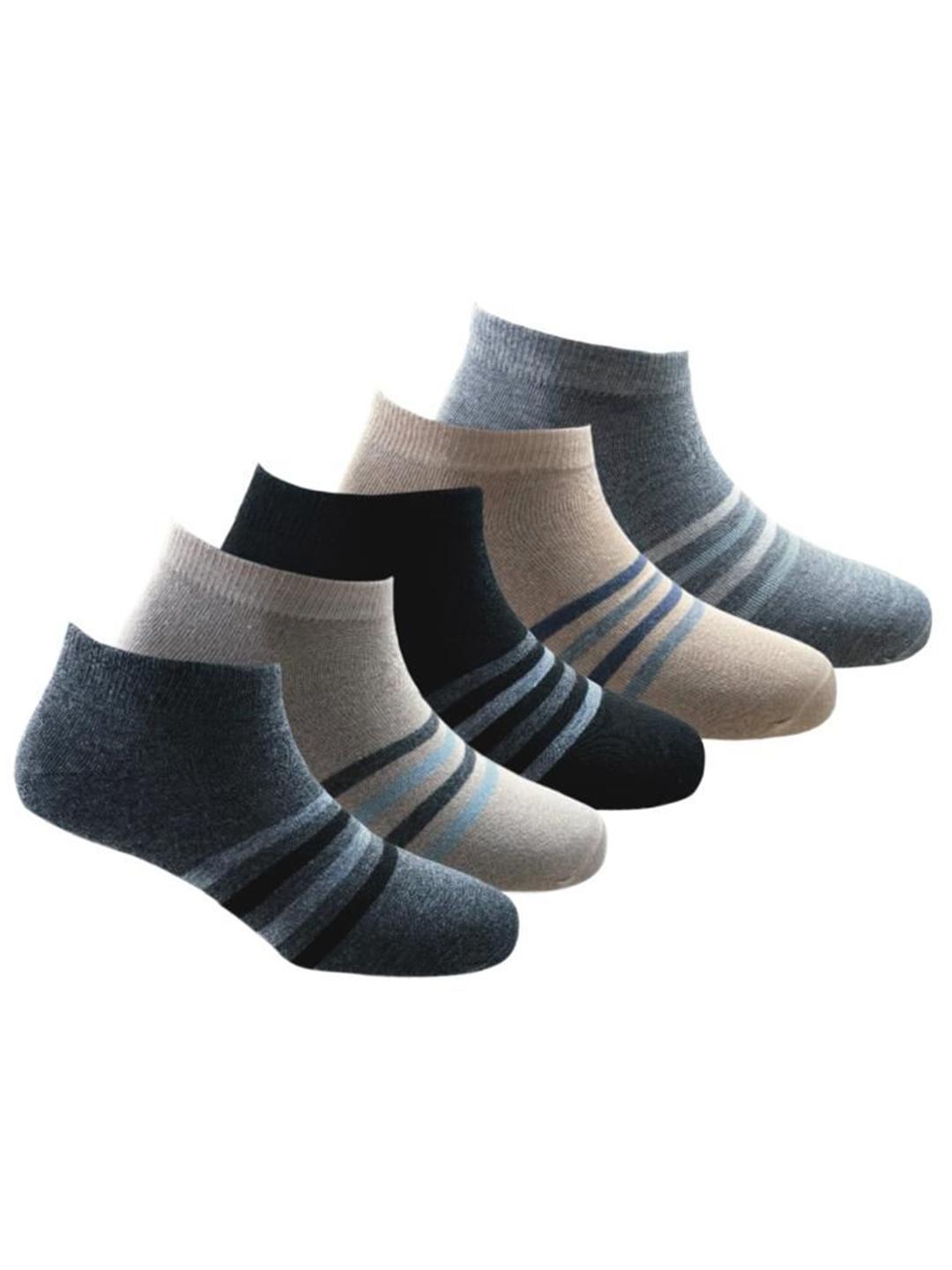 Buy The Roadster Lifestyle Co Unisex Pack Of 5 Striped Ankle Length Socks - - Accessories for Unisex