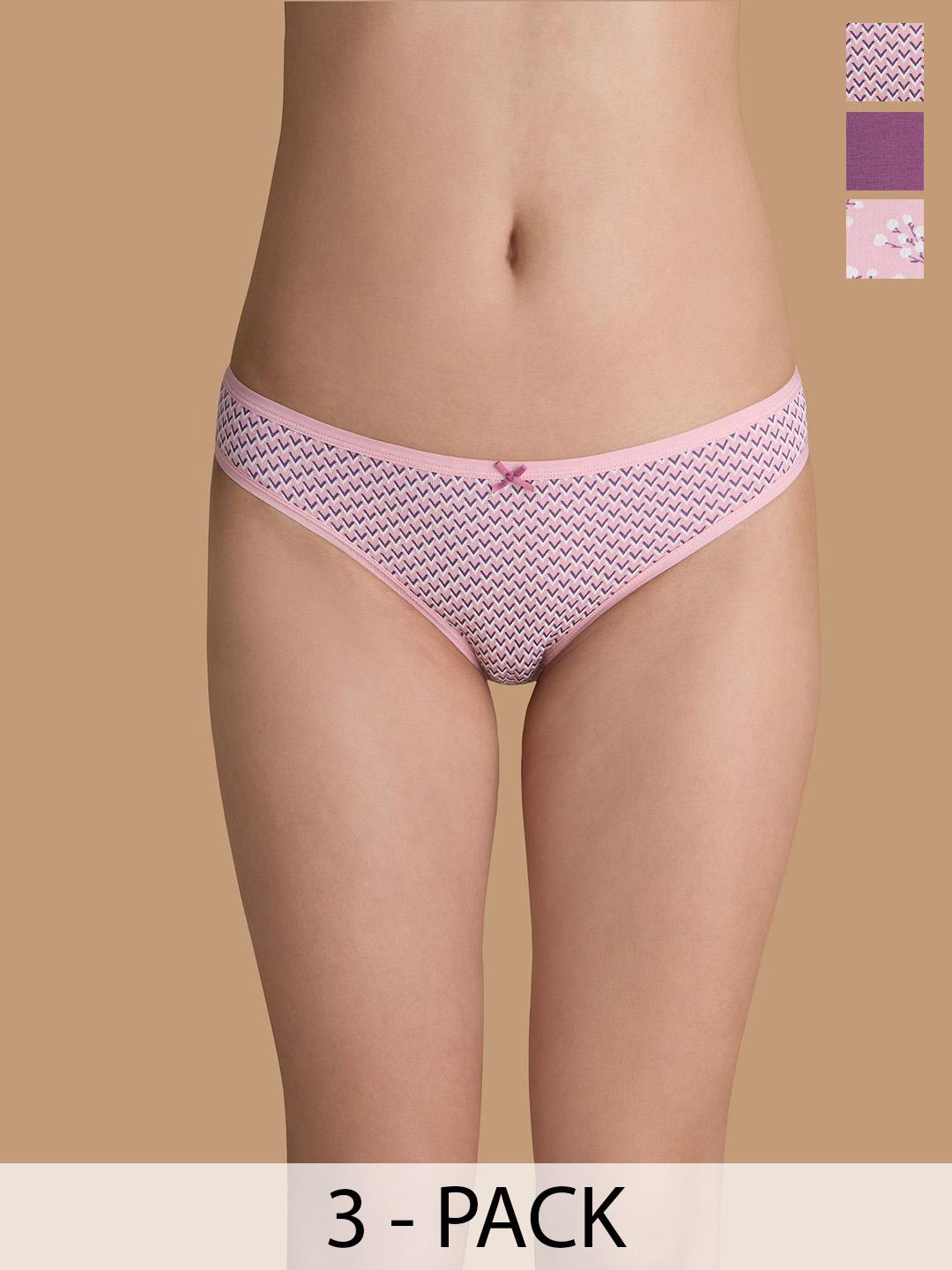 Buy Nykd Women Pack Of 3 Printed Bikini Briefs NYP030 PO3 Assortment 6 -  - Apparel for Women
