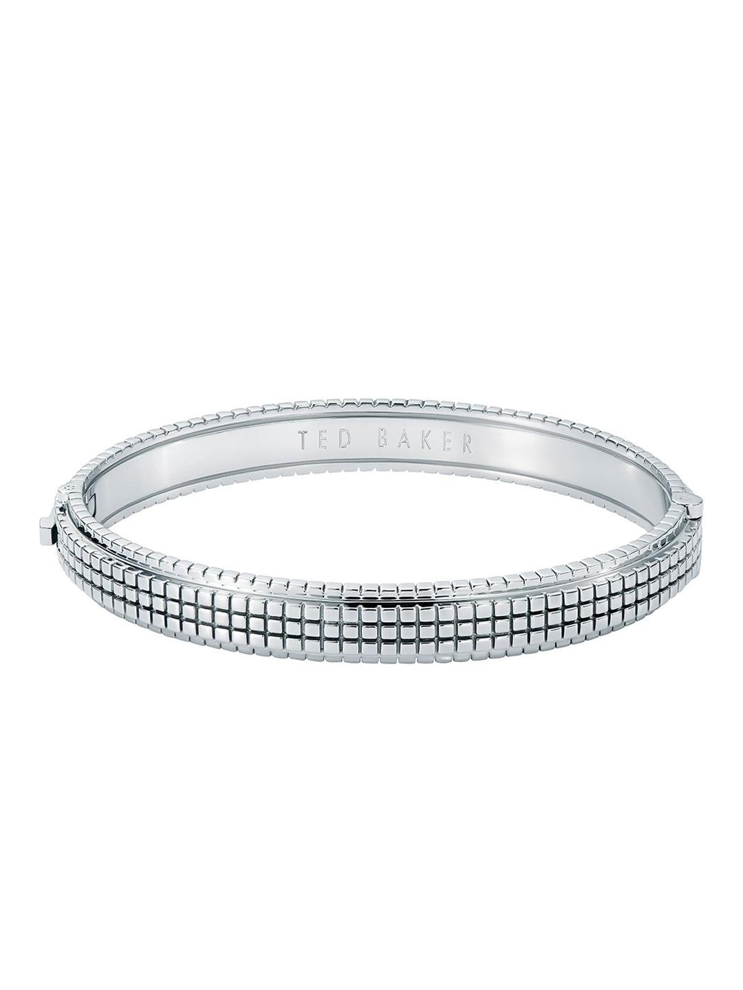 Buy Ted Baker Silver Plated Cherlie Matrix Hinged Bangles - Bangle for ...