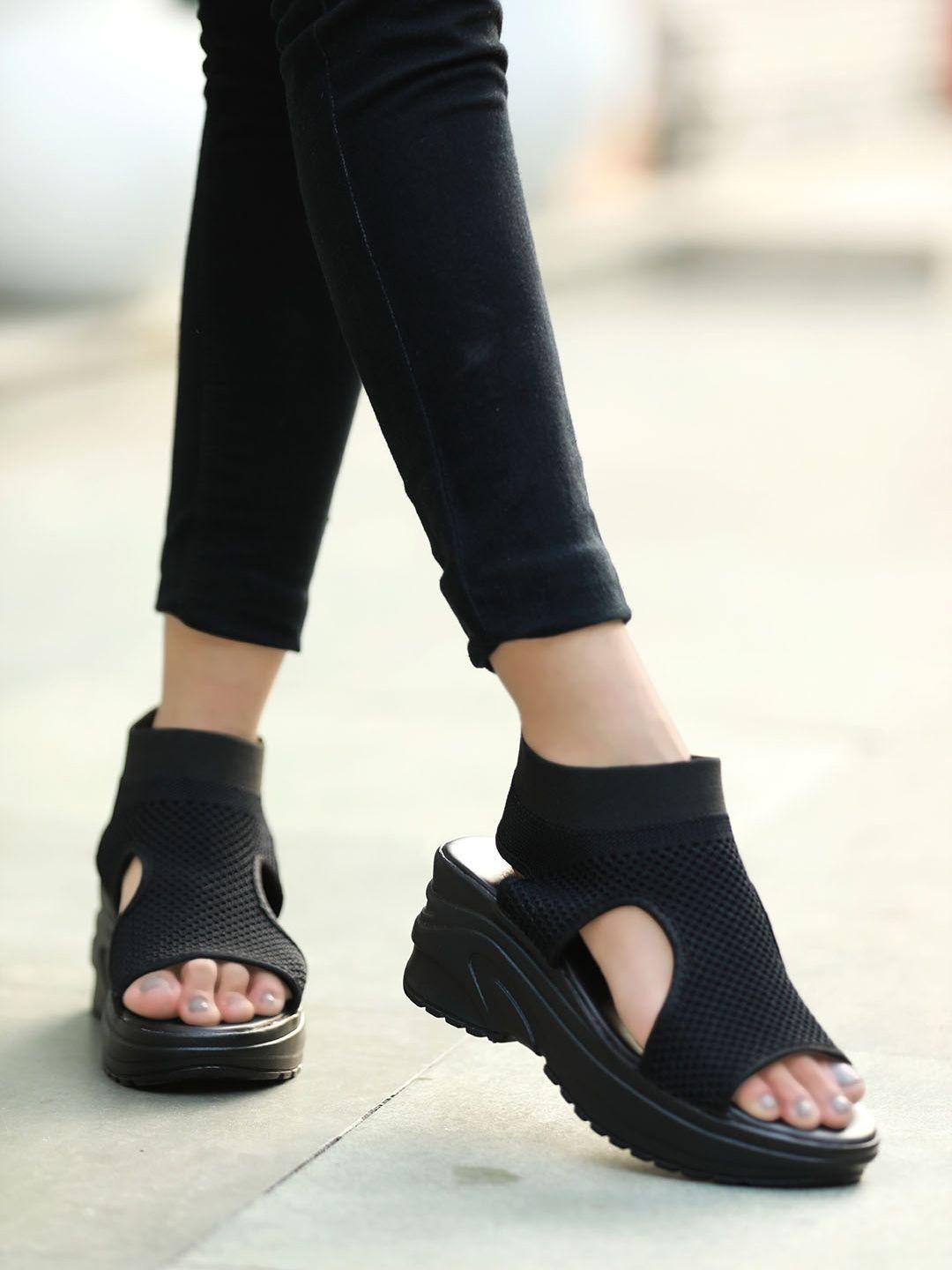 Shoetopia donna Abc Platform, nero, 4 UK
