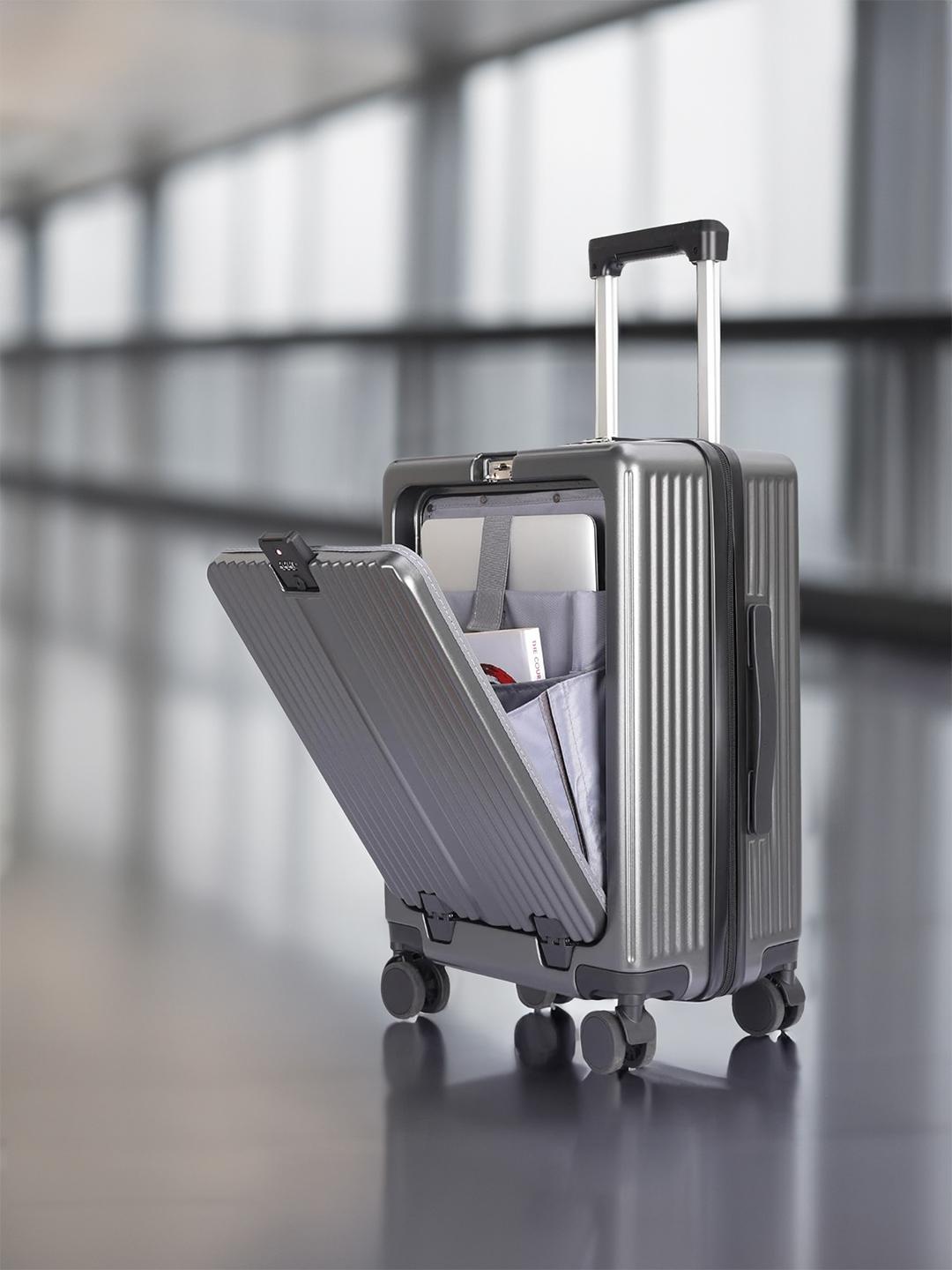 Buy THE CLOWNFISH Wanderlux Textured Hard Sided Suitcase Trolley Bags ...