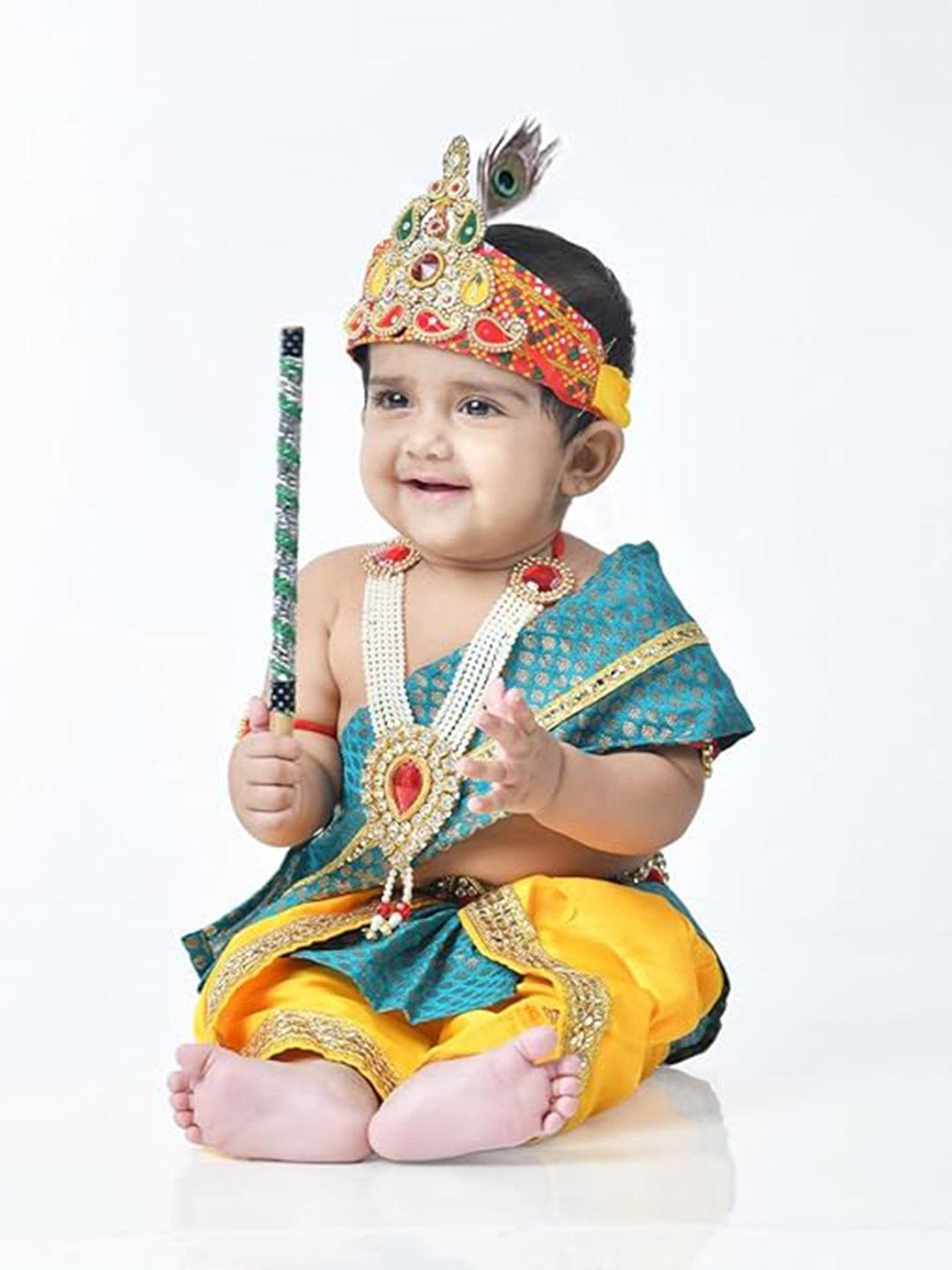 Buy Itsmycostume Boys Krishna Dress Costume Set With Accessories - - Apparel for Unisex Kids