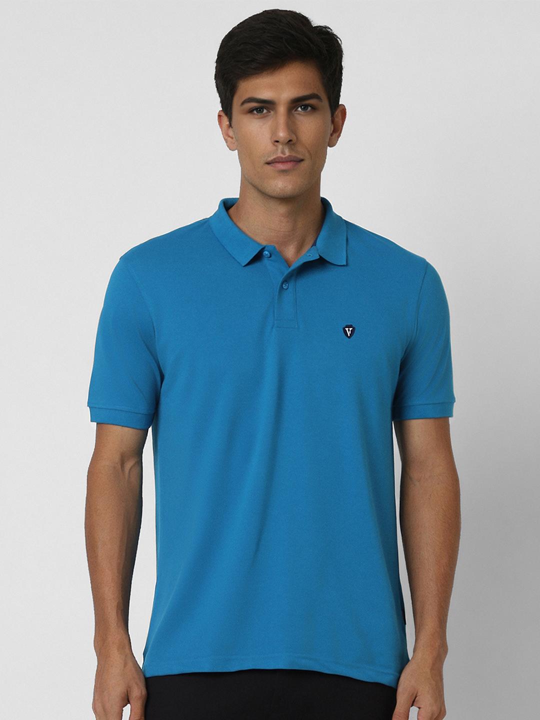 Van Heusen Sport Slim Fit Polo Collar T-shirt on Myntra