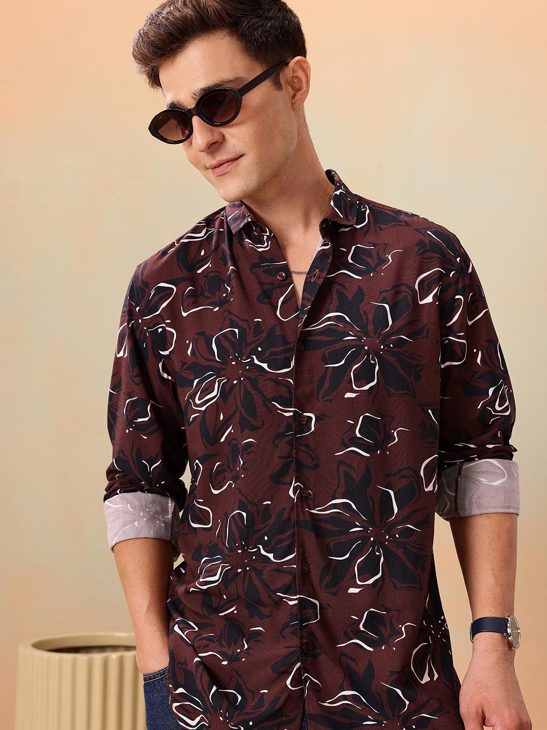 Mast & Harbour Floral Printed Casual Shirt