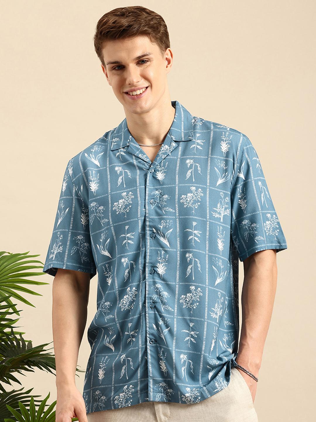 Mast & Harbour Floral Printed Relaxed Fit Casual Shirt