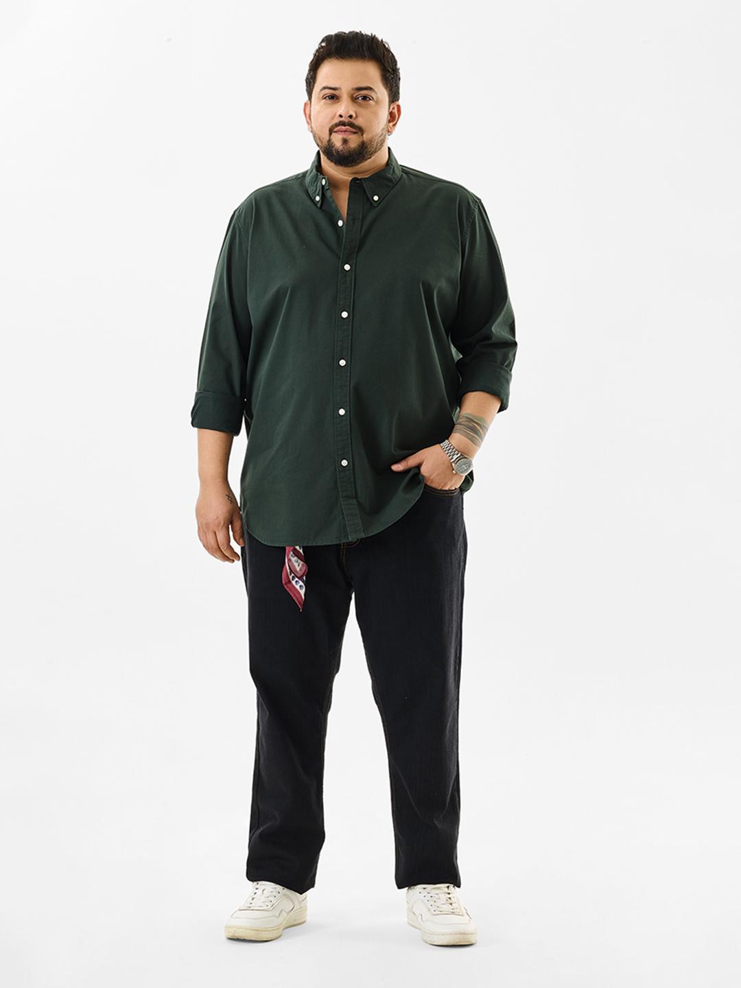 Snitch Plus Size Men Relaxed Opaque Casual Shirt