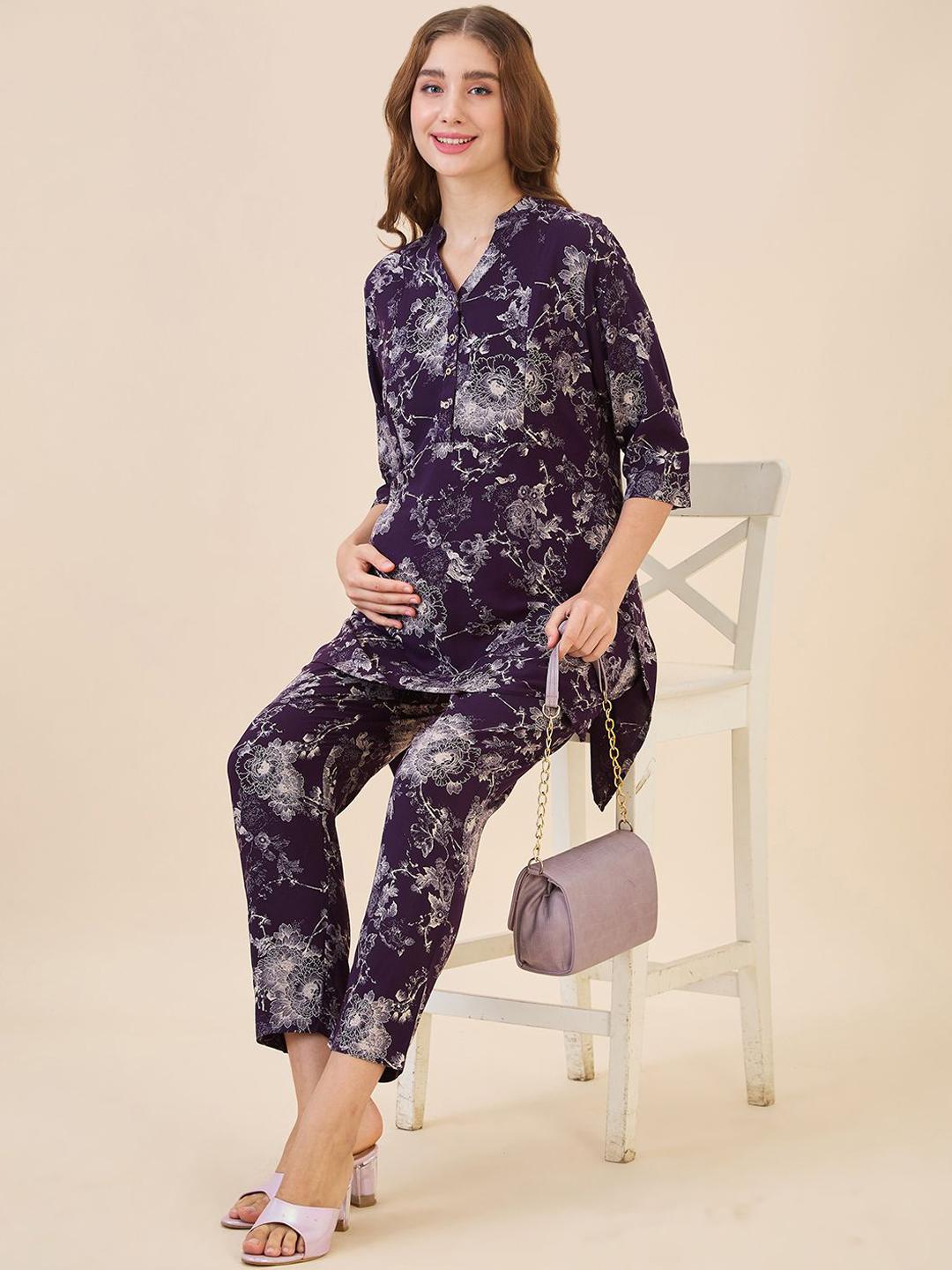 Buy AV2 Printed Maternity Tunic With Trousers - - Apparel for Women