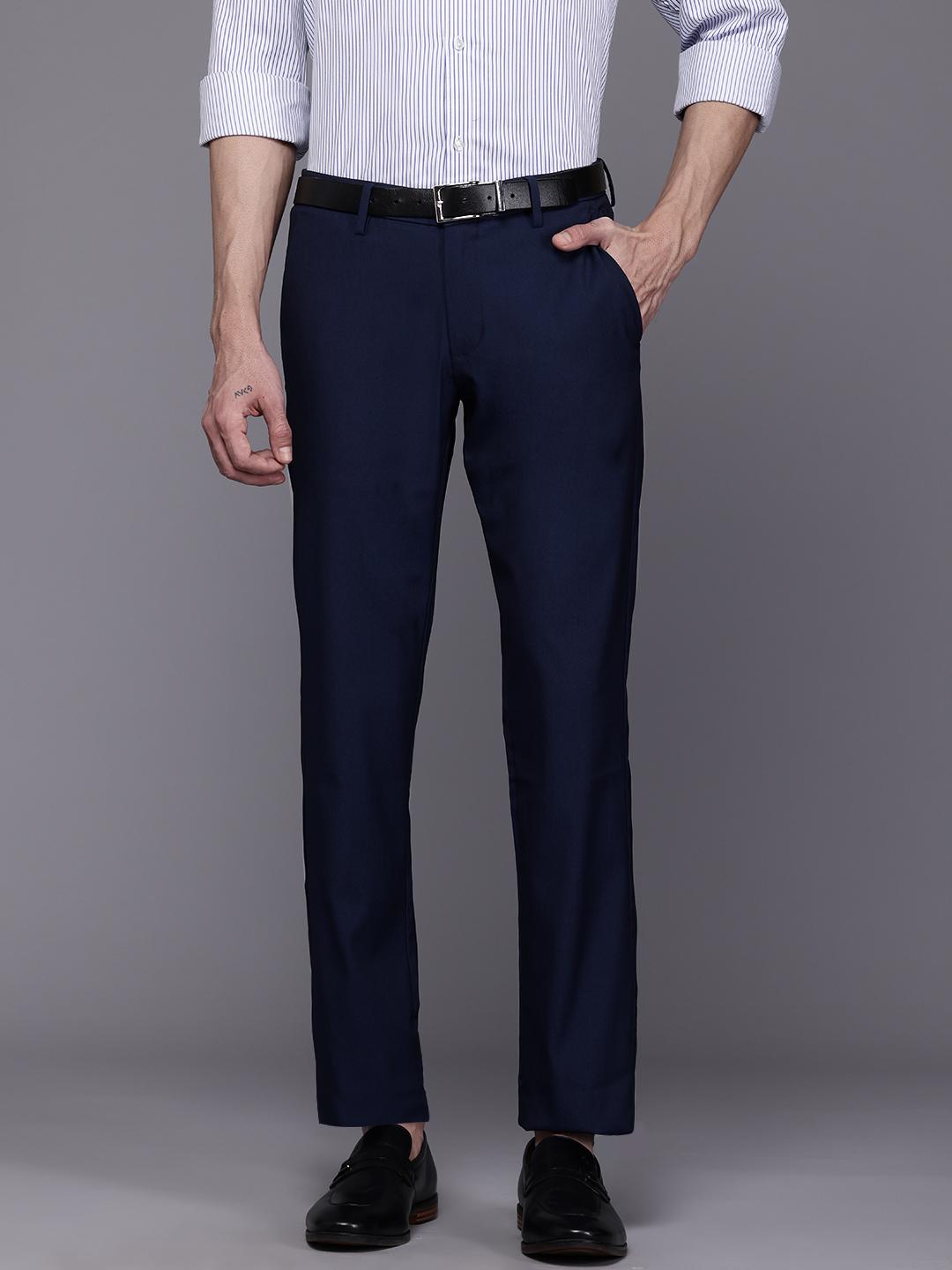 Buy Allen Solly Men Slim Fit Semiformal Trousers - Trousers for Men ...