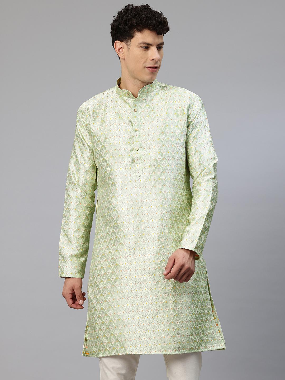 Men Ethnic Motifs Embroidered Kurta with Trousers