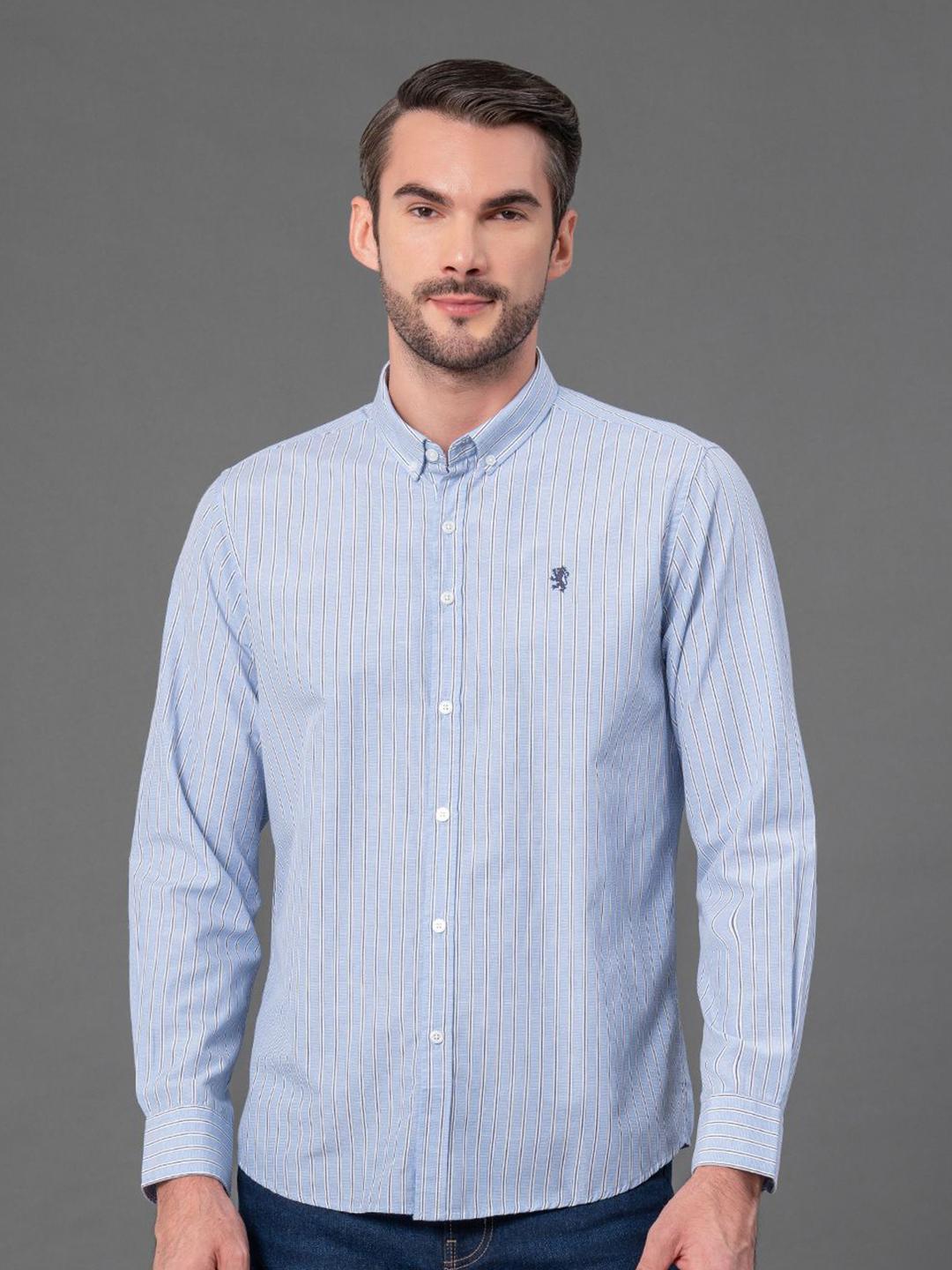 Red Tape Men Stripes Cotton Shirt