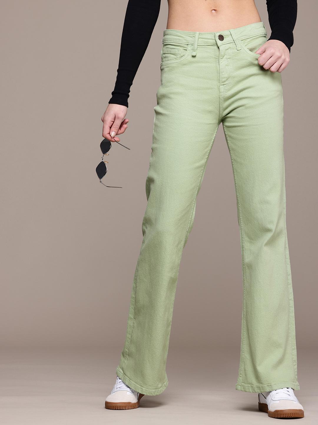 The Roadster Life Co. Women Slim Flared High-Rise Stretchable Jeans