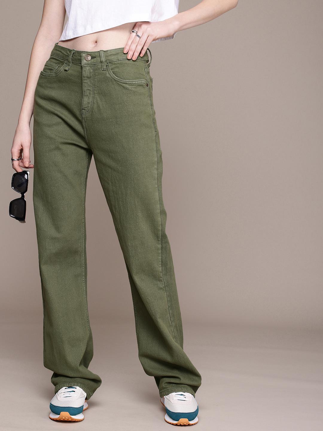 The Roadster Life Co. Women Straight Fit High-Rise Stretchable Jeans